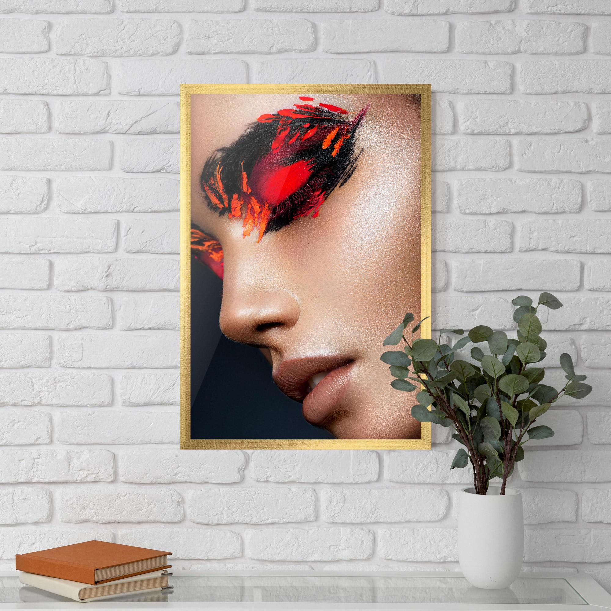 Gerahmte Poster Fire Make Up mockup 5