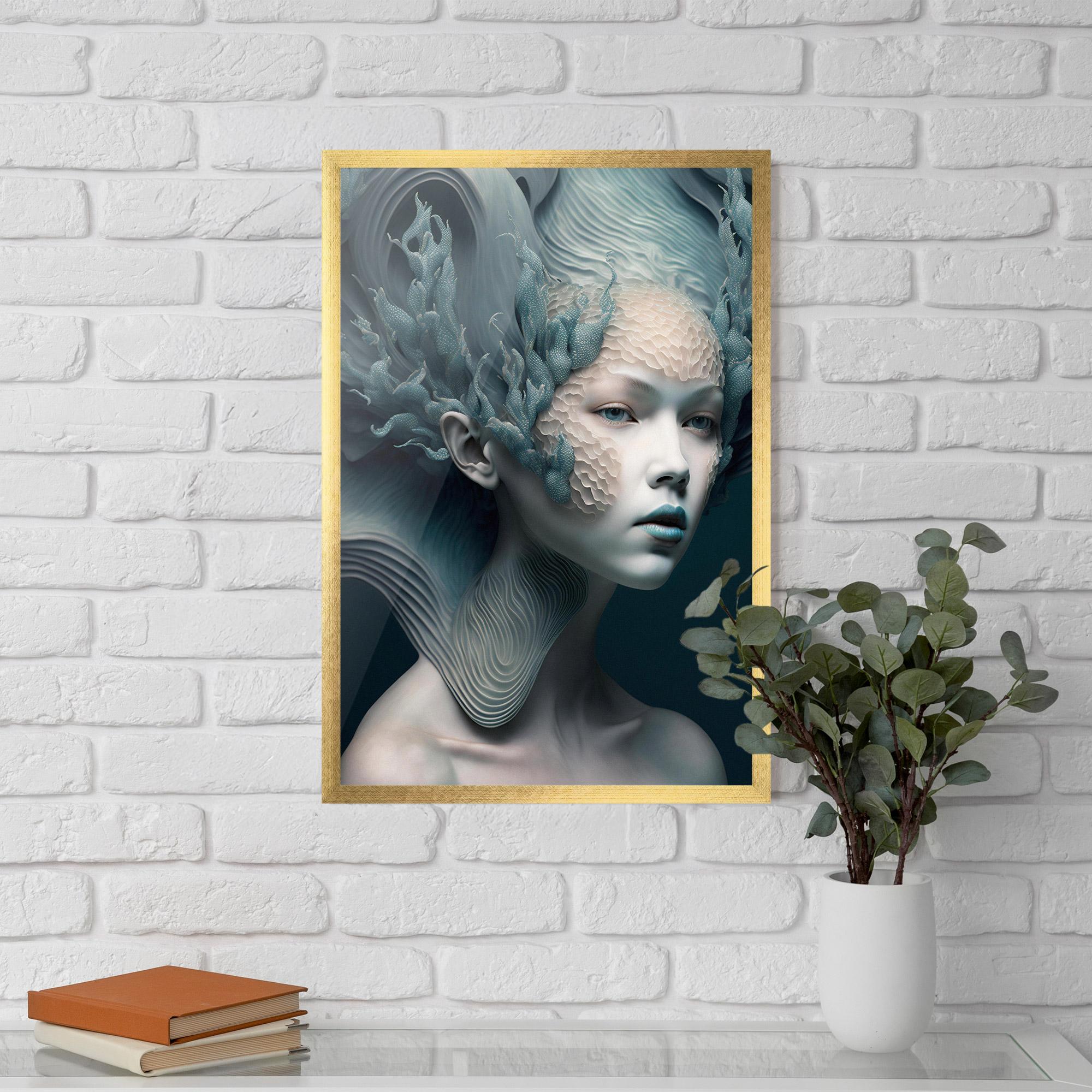 Gerahmte Poster Mermaid Makeup mockup 5