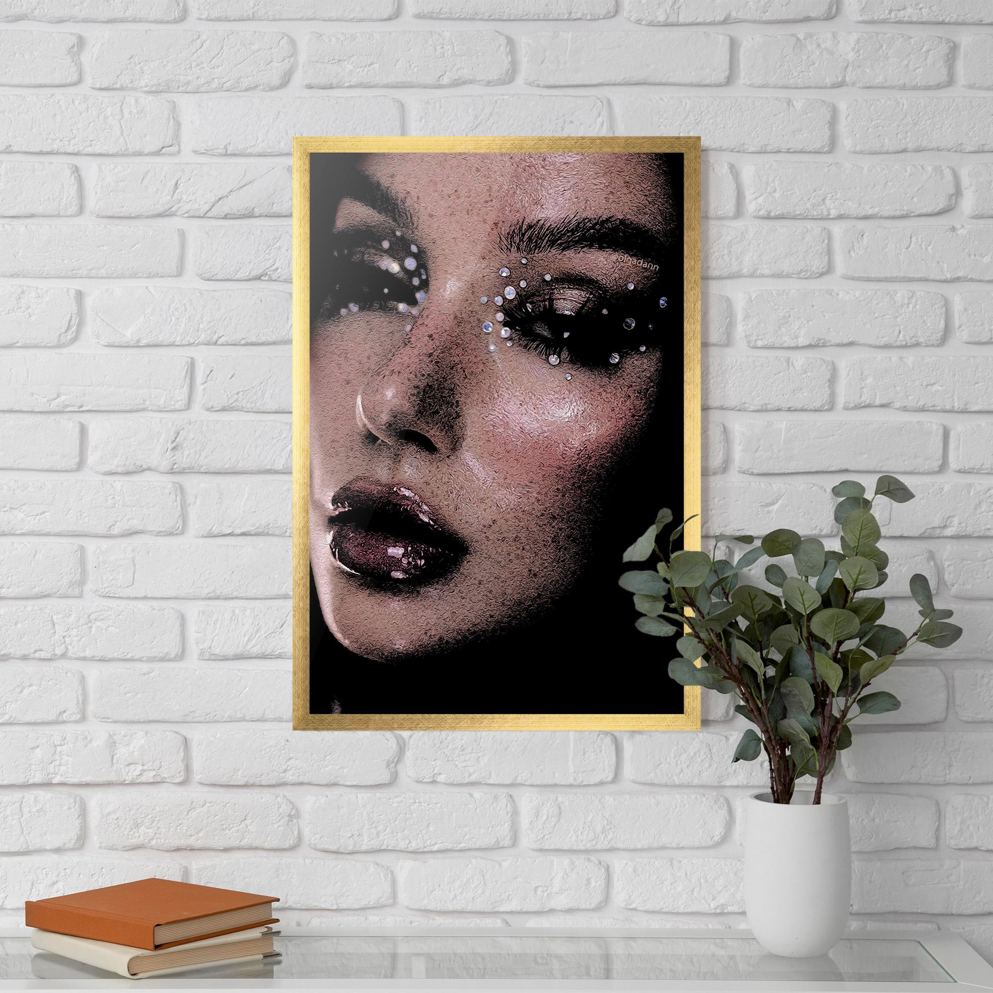 Gerahmte Poster Pretty Crystal Makeup mockup 5