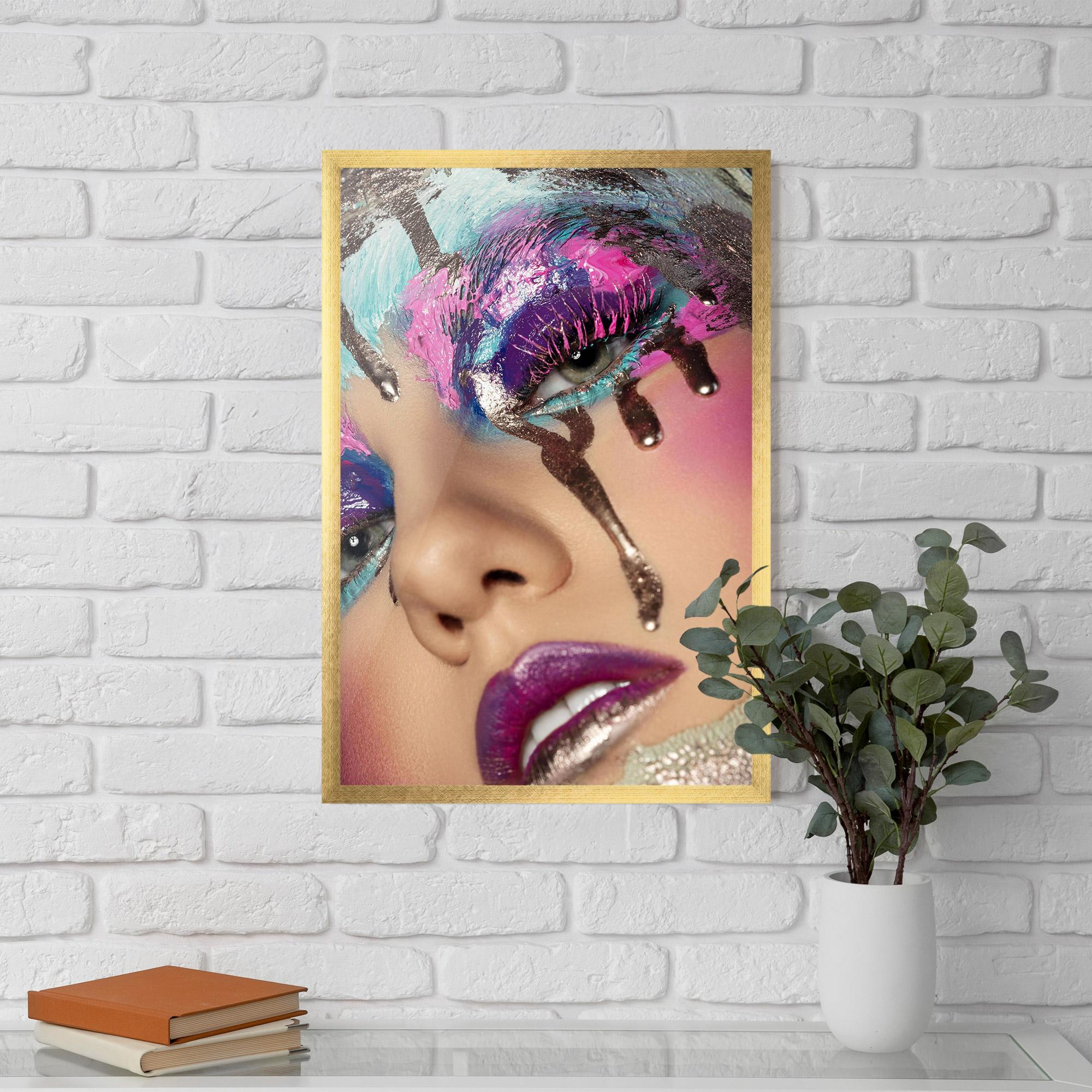 Gerahmte Poster Pretty Pink Eyelashes mockup 5