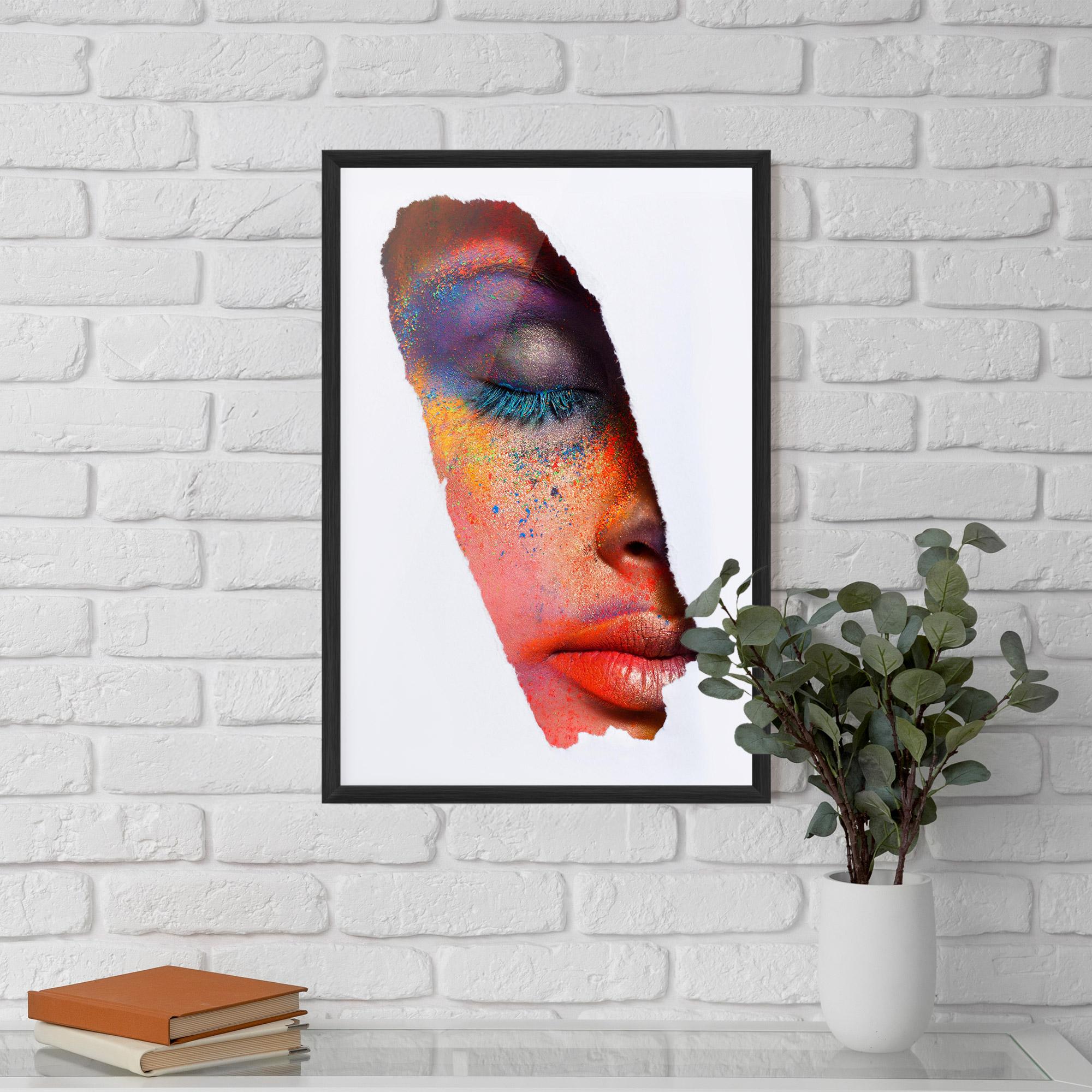 Gerahmte Poster Blue Eyelashes mockup 5