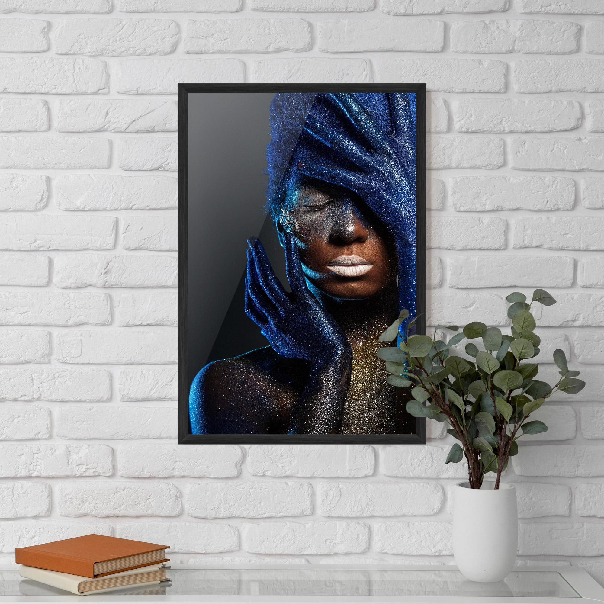 Gerahmte Poster Blue Hair Hands mockup 5