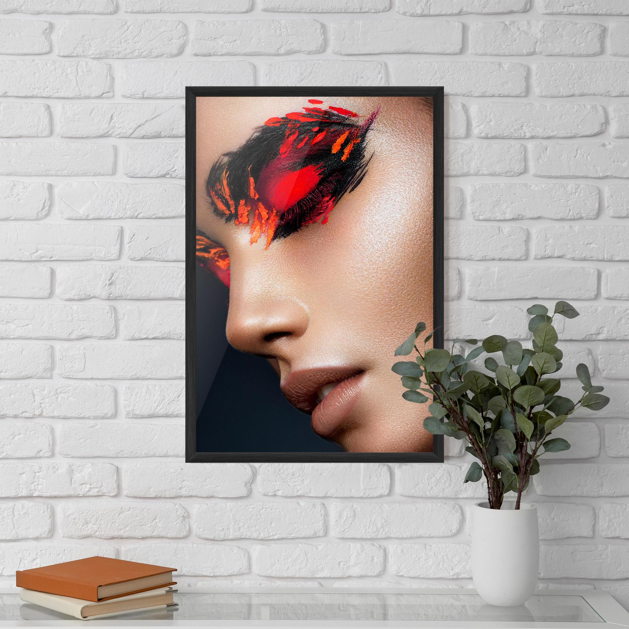 Gerahmte Poster Fire Make Up mockup 5