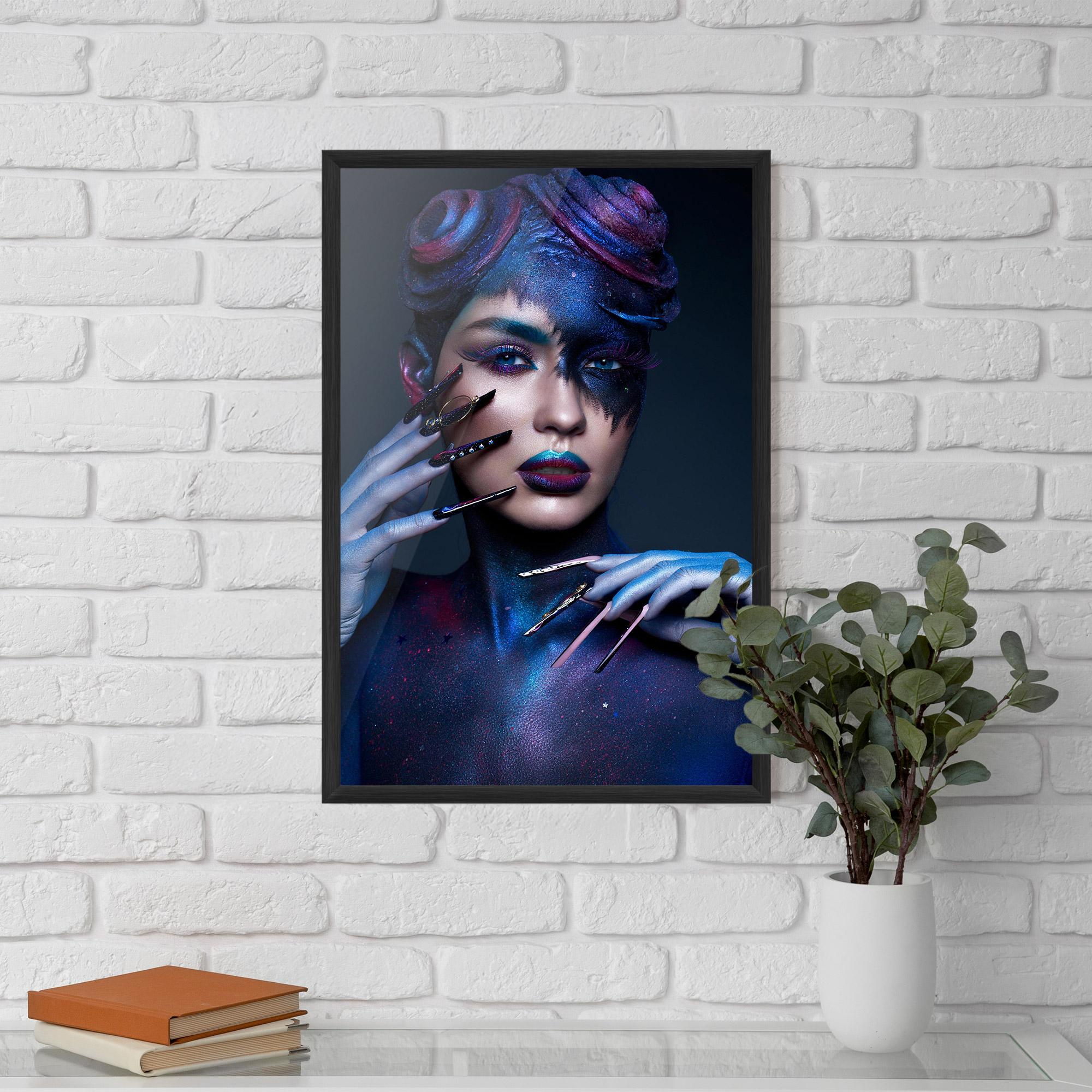 Gerahmte Poster Galaxy Hair Girl mockup 5