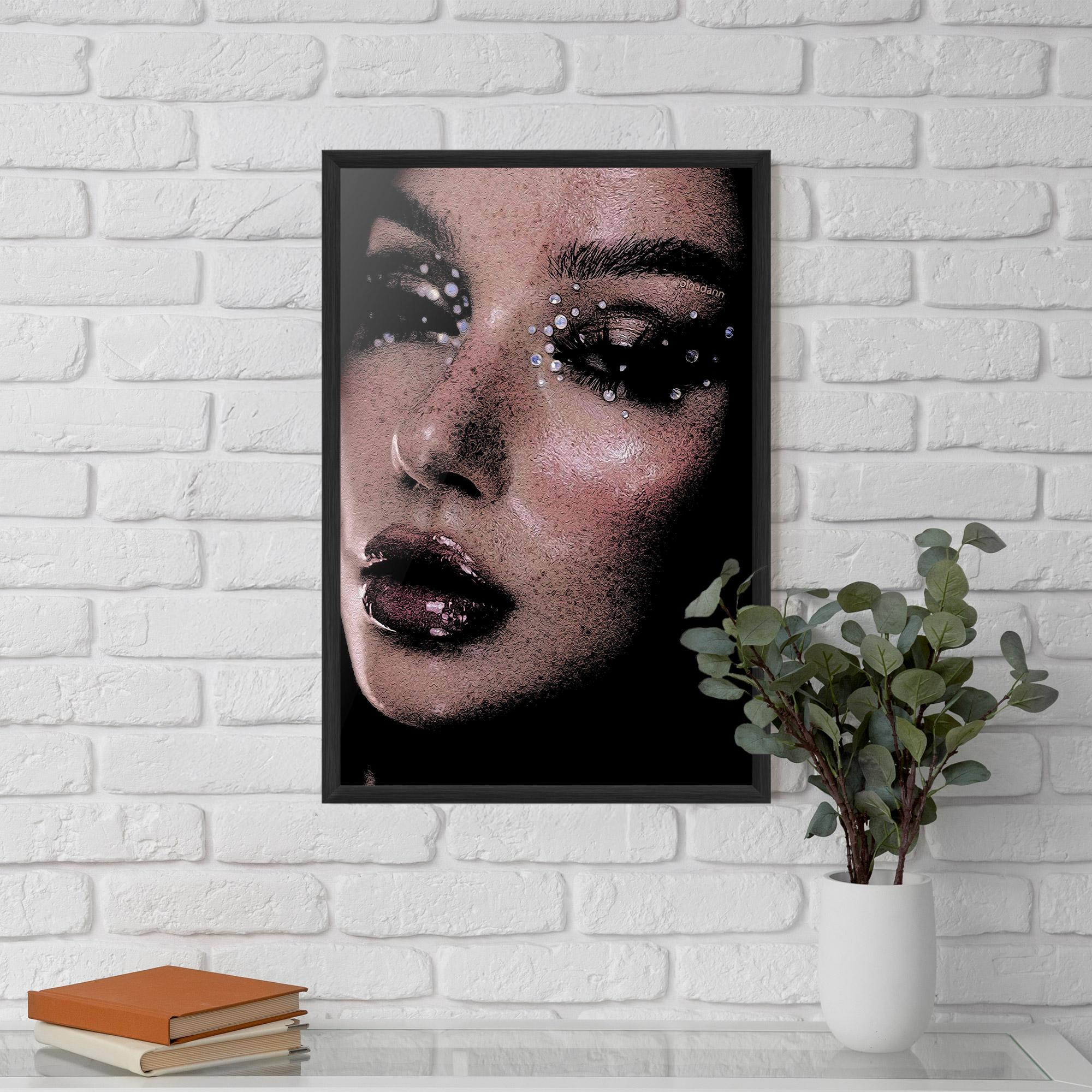 Gerahmte Poster Pretty Crystal Makeup mockup 5