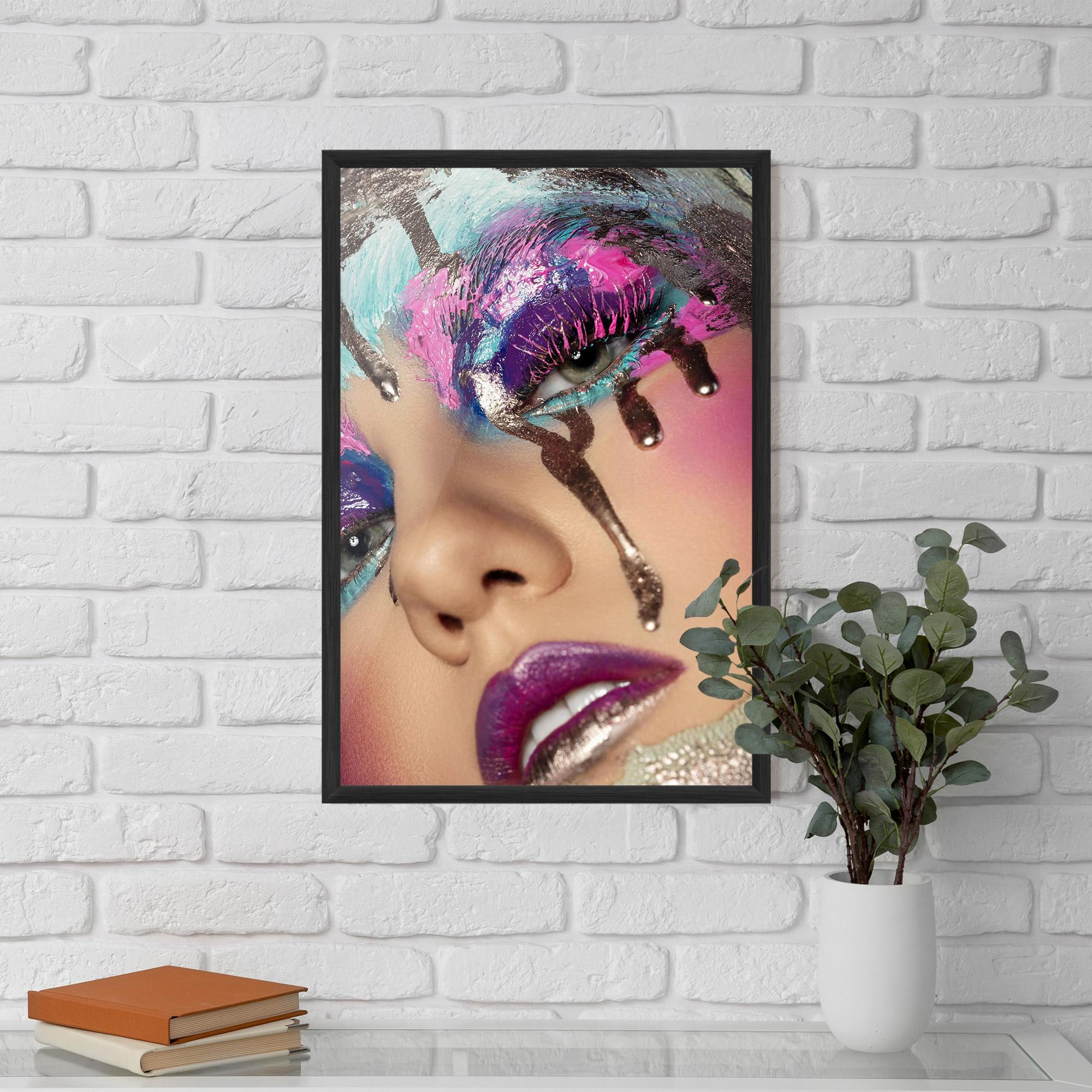 Gerahmte Poster Pretty Pink Eyelashes mockup 5