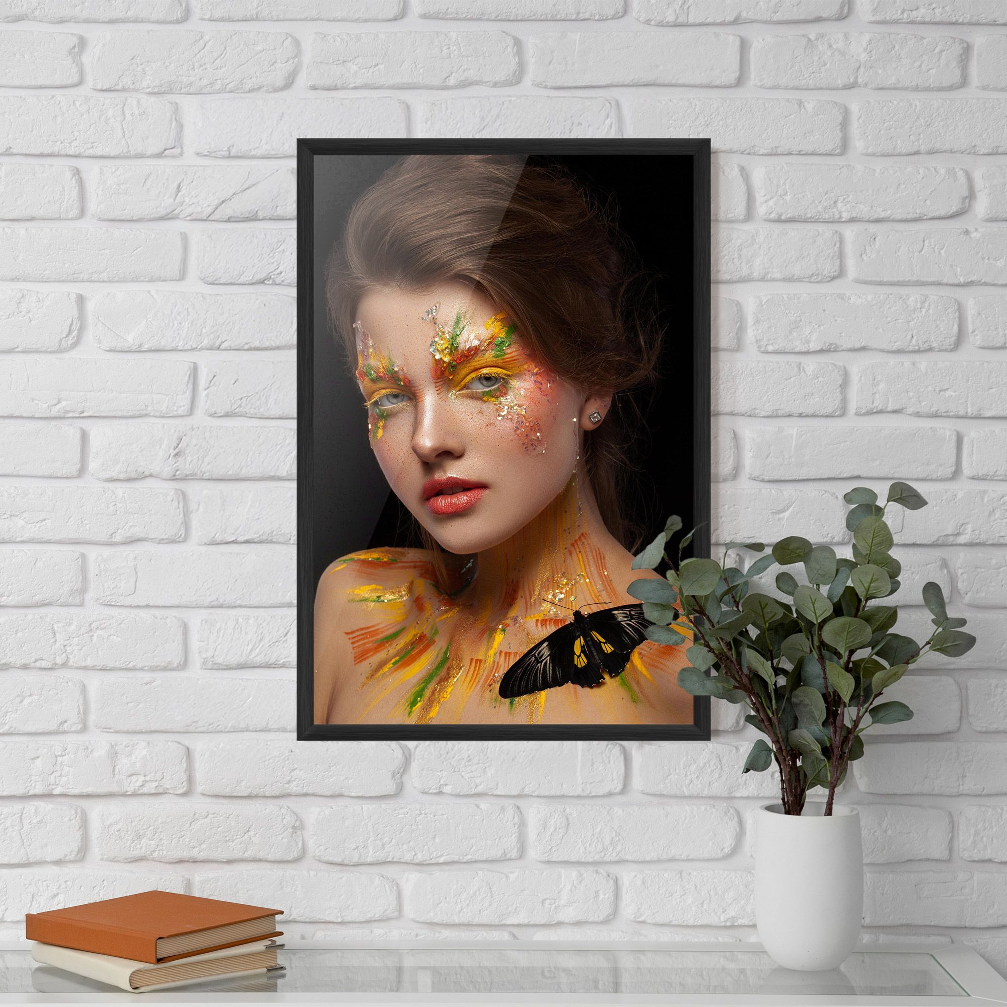 Yellow Butterfly Makeup mockup 5