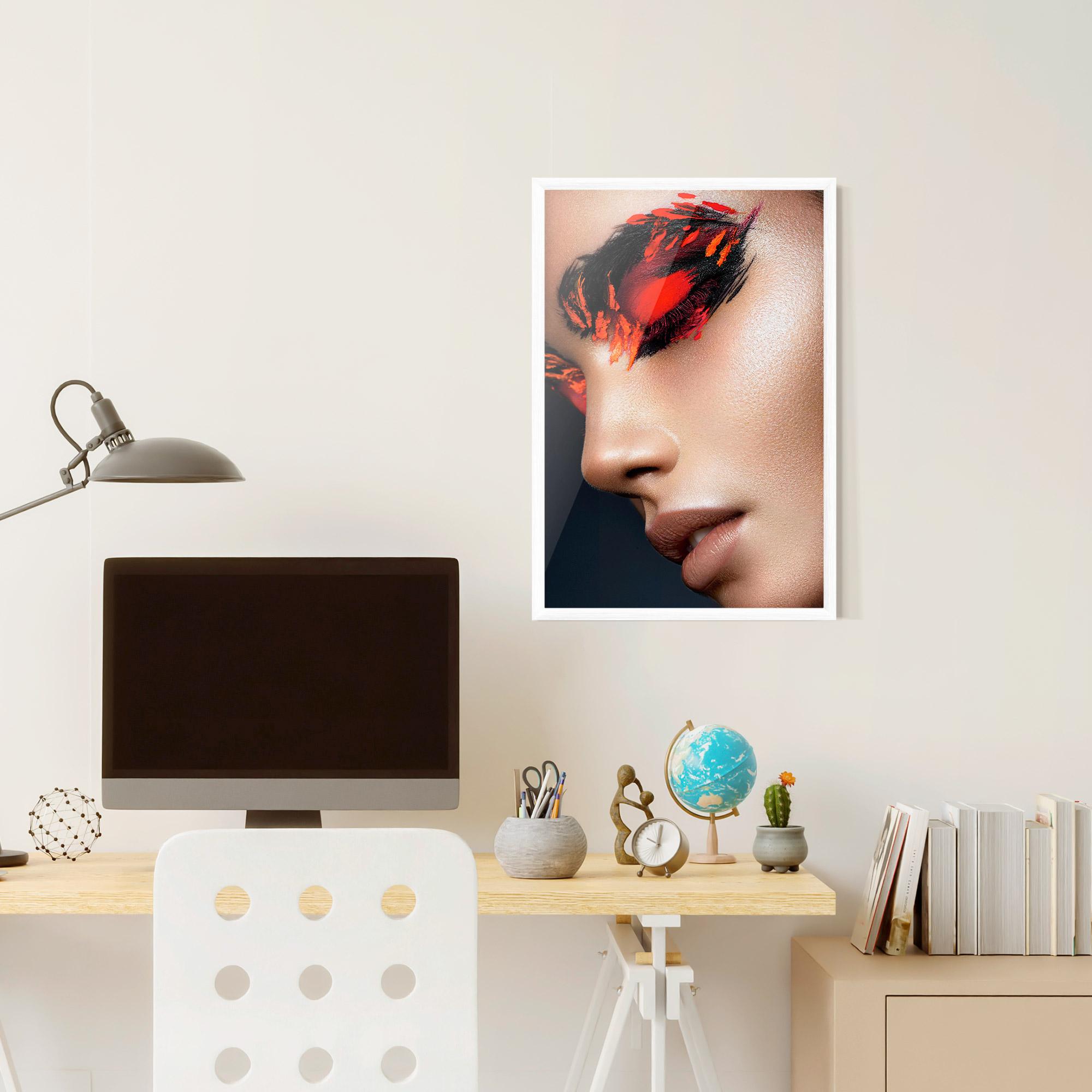 Gerahmte Poster Fire Make Up mockup 6