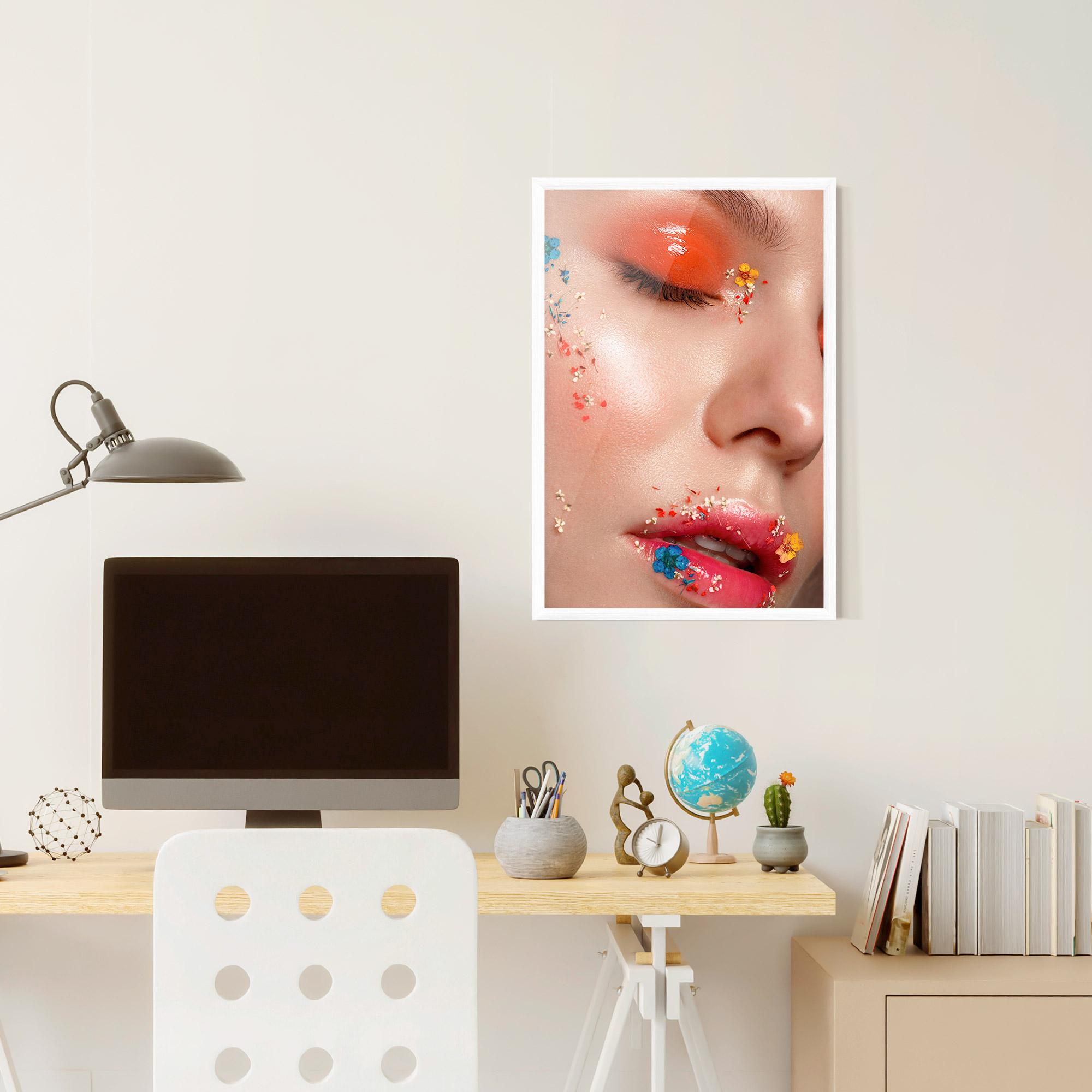 Gerahmte Poster Pretty Orange Make Up mockup 6