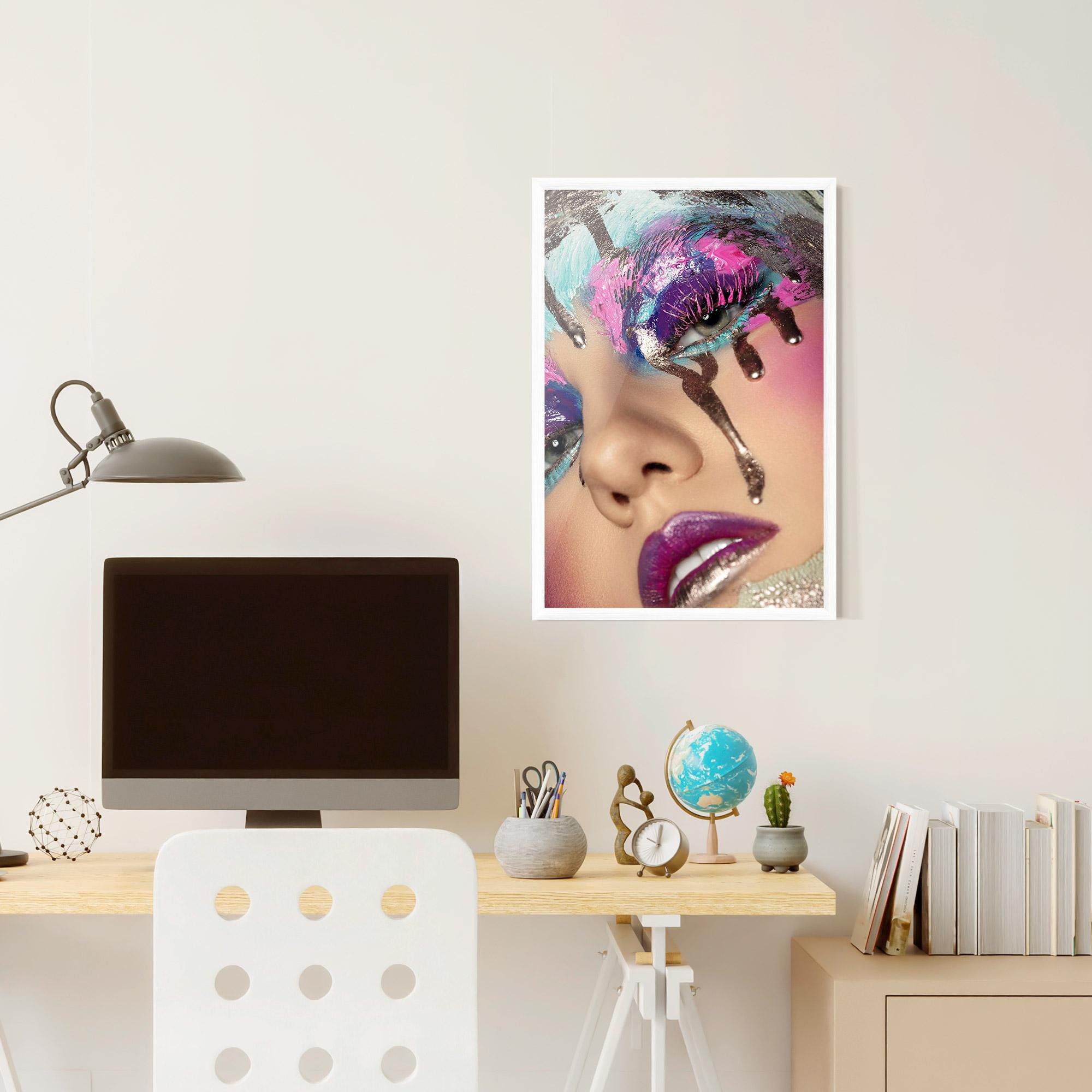 Gerahmte Poster Pretty Pink Eyelashes mockup 6