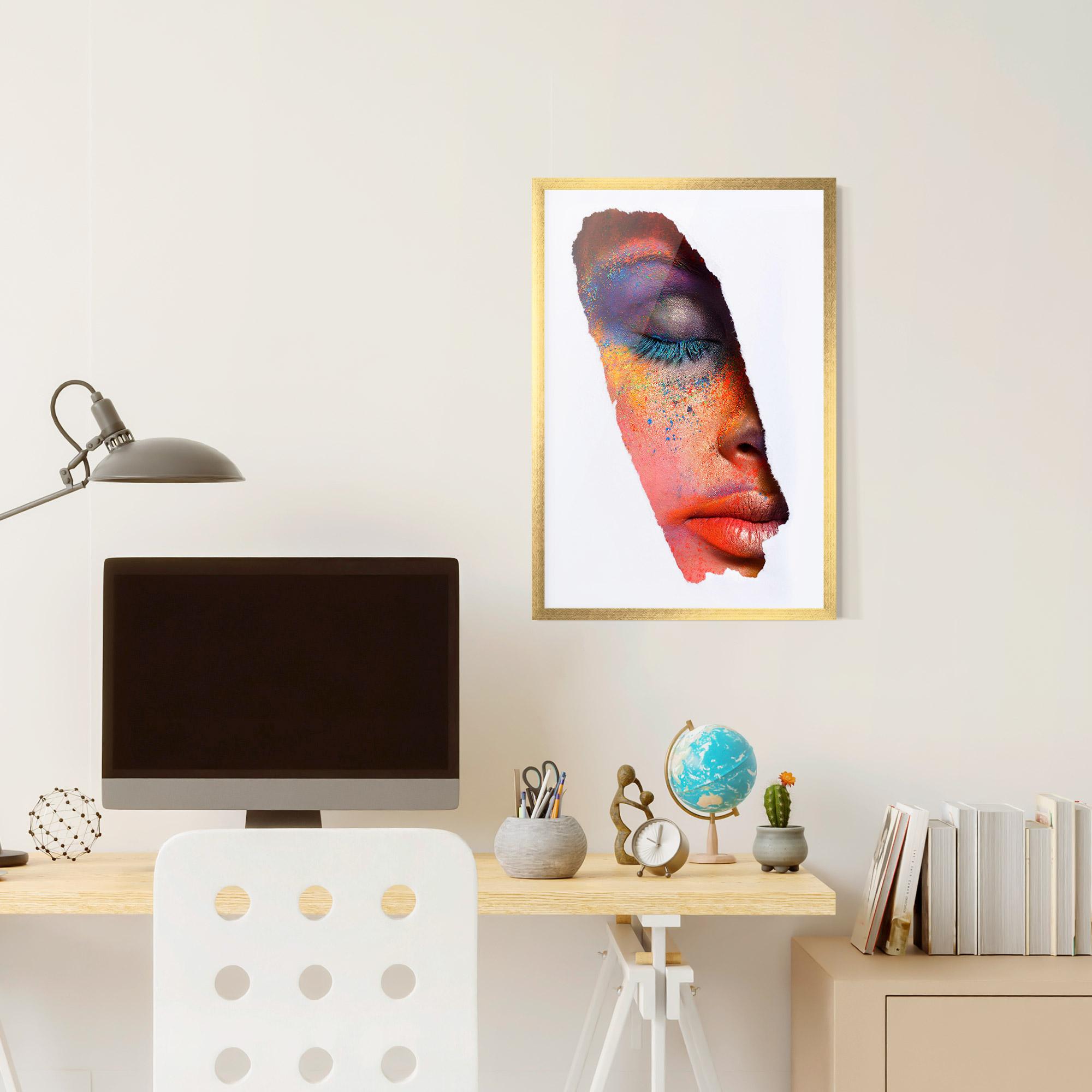 Gerahmte Poster Blue Eyelashes mockup 6