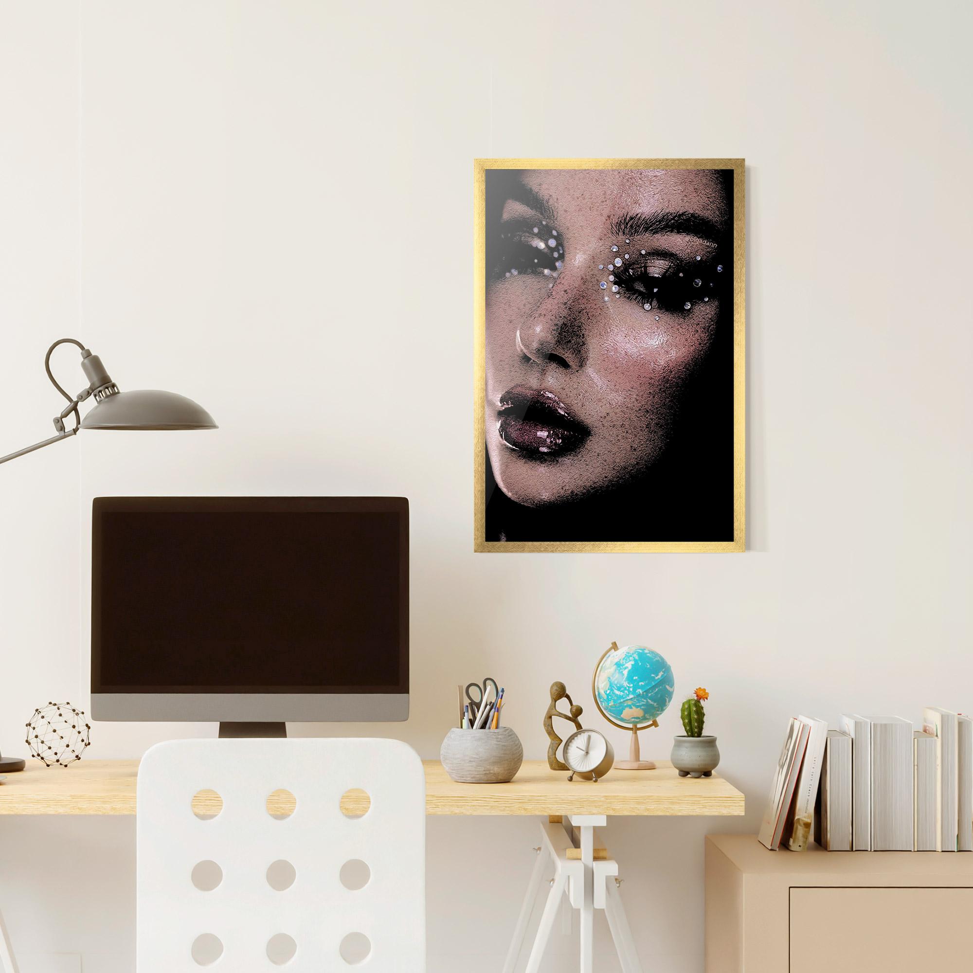 Gerahmte Poster Pretty Crystal Makeup mockup 6