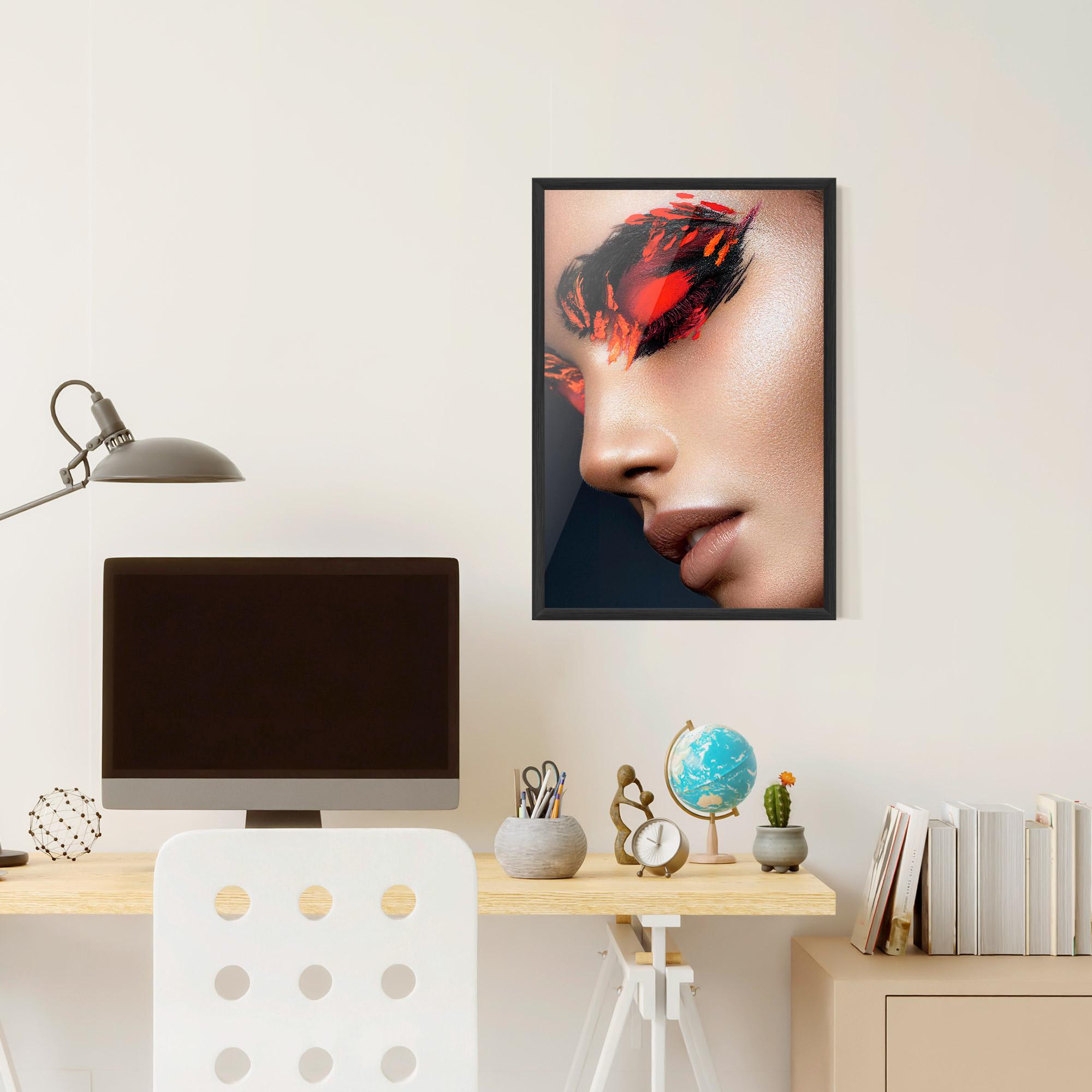 Gerahmte Poster Fire Make Up mockup 6