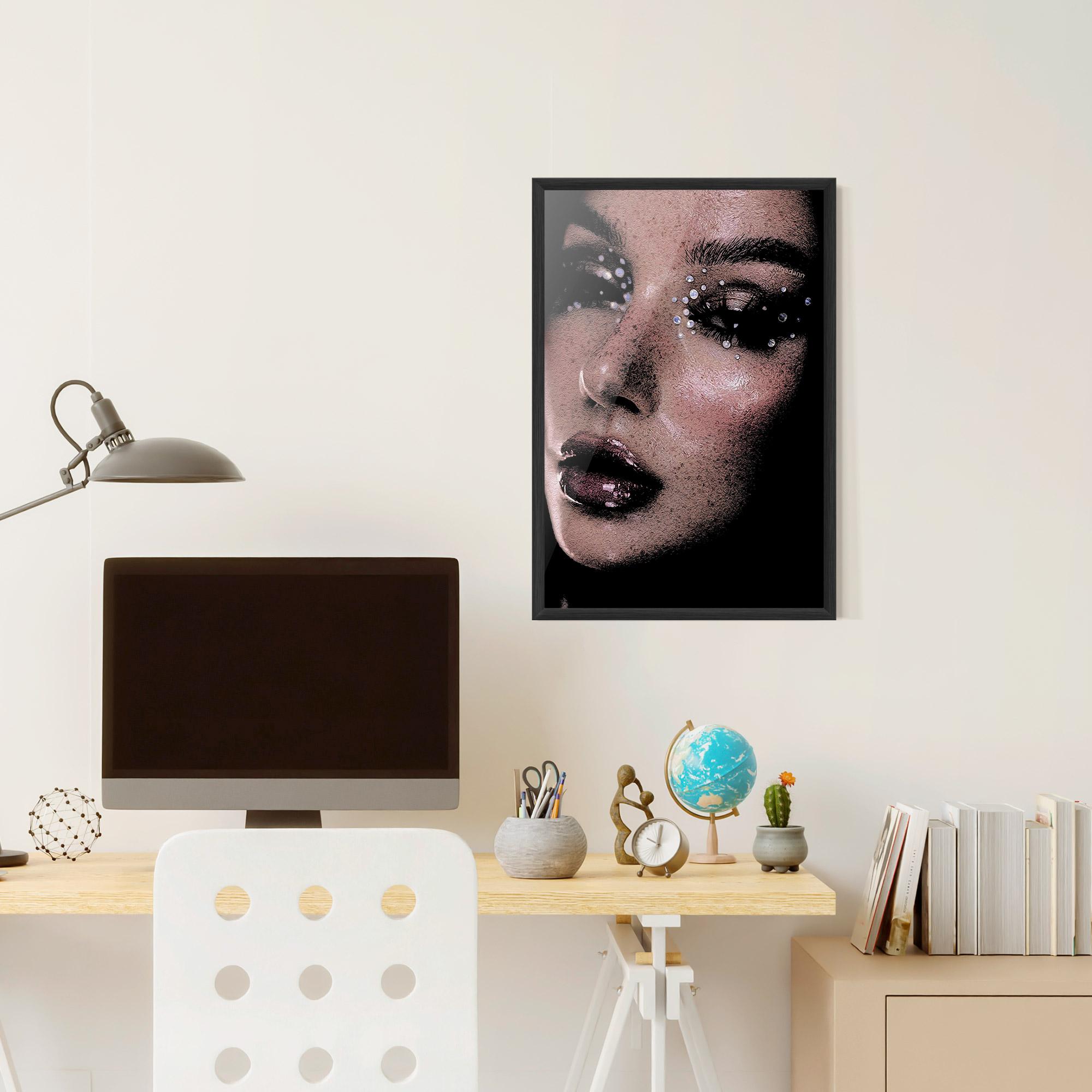 Gerahmte Poster Pretty Crystal Makeup mockup 6