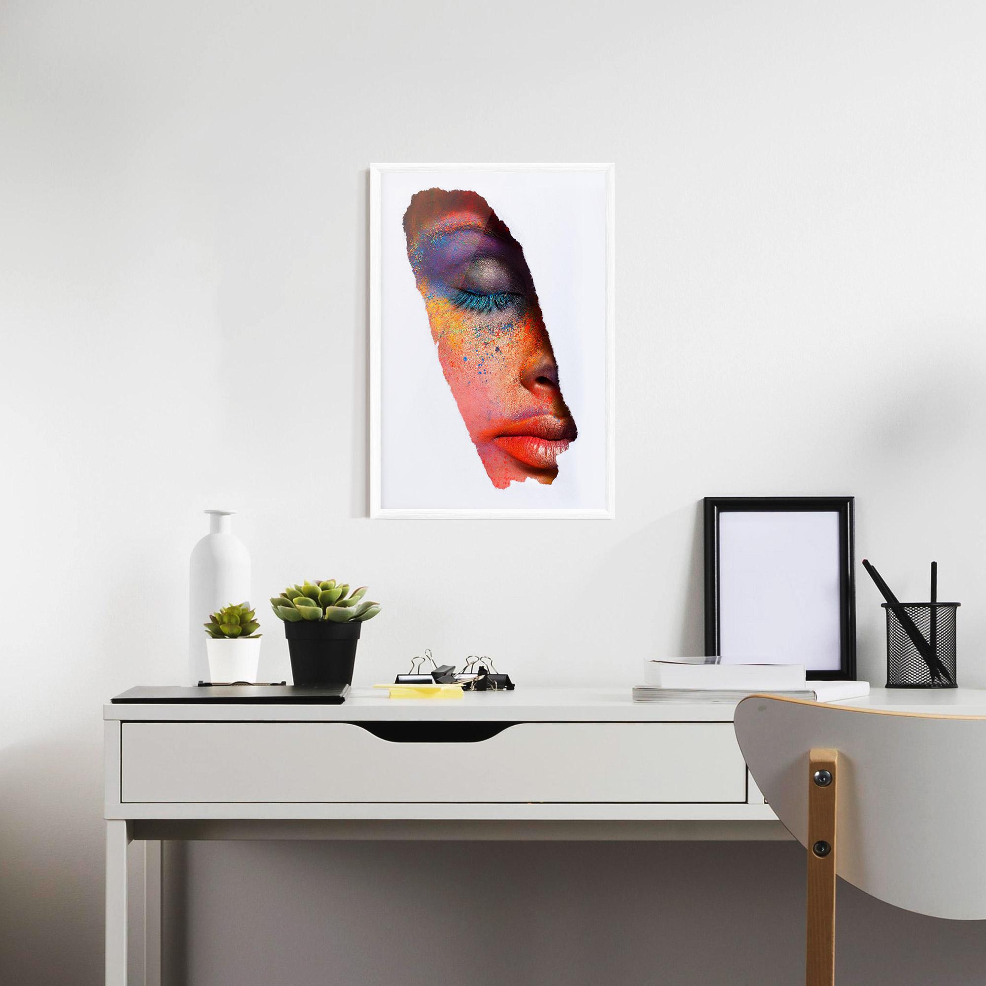 Gerahmte Poster Blue Eyelashes mockup 7