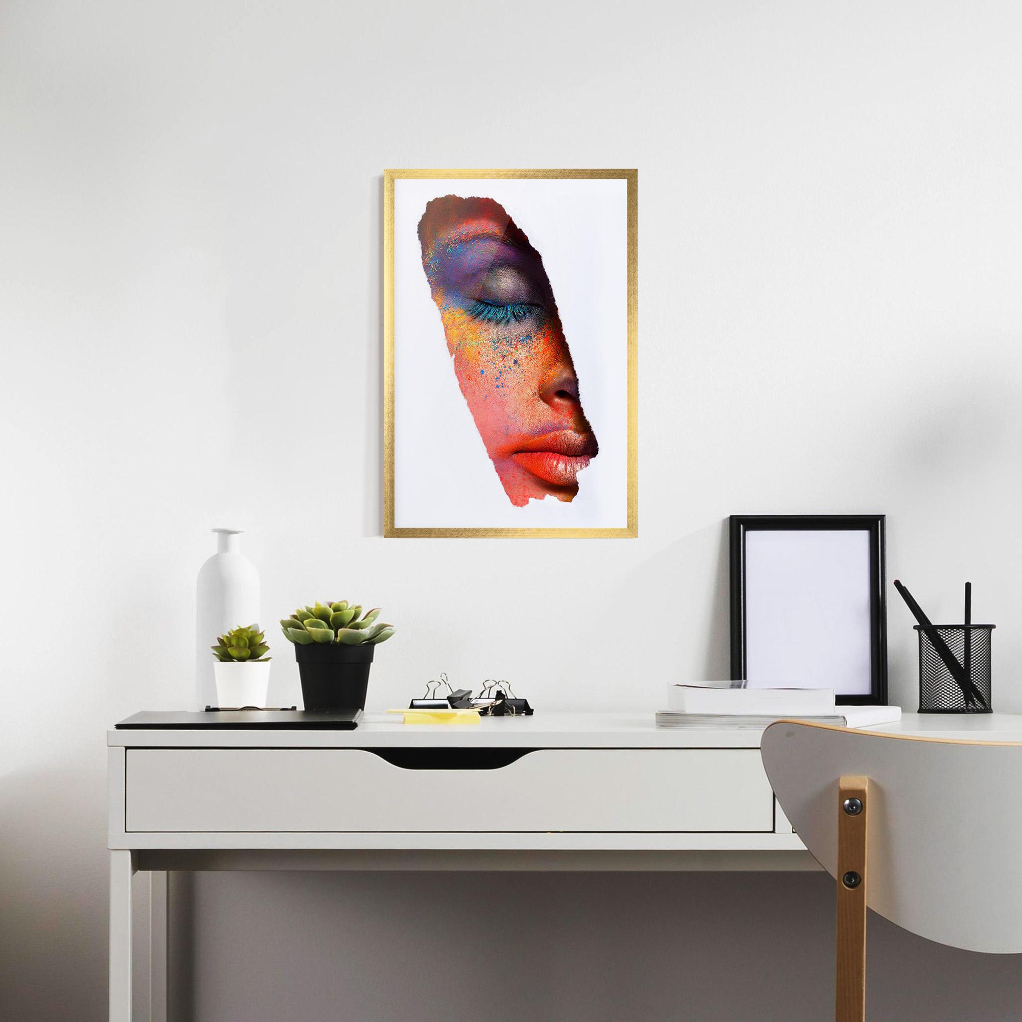 Gerahmte Poster Blue Eyelashes mockup 7