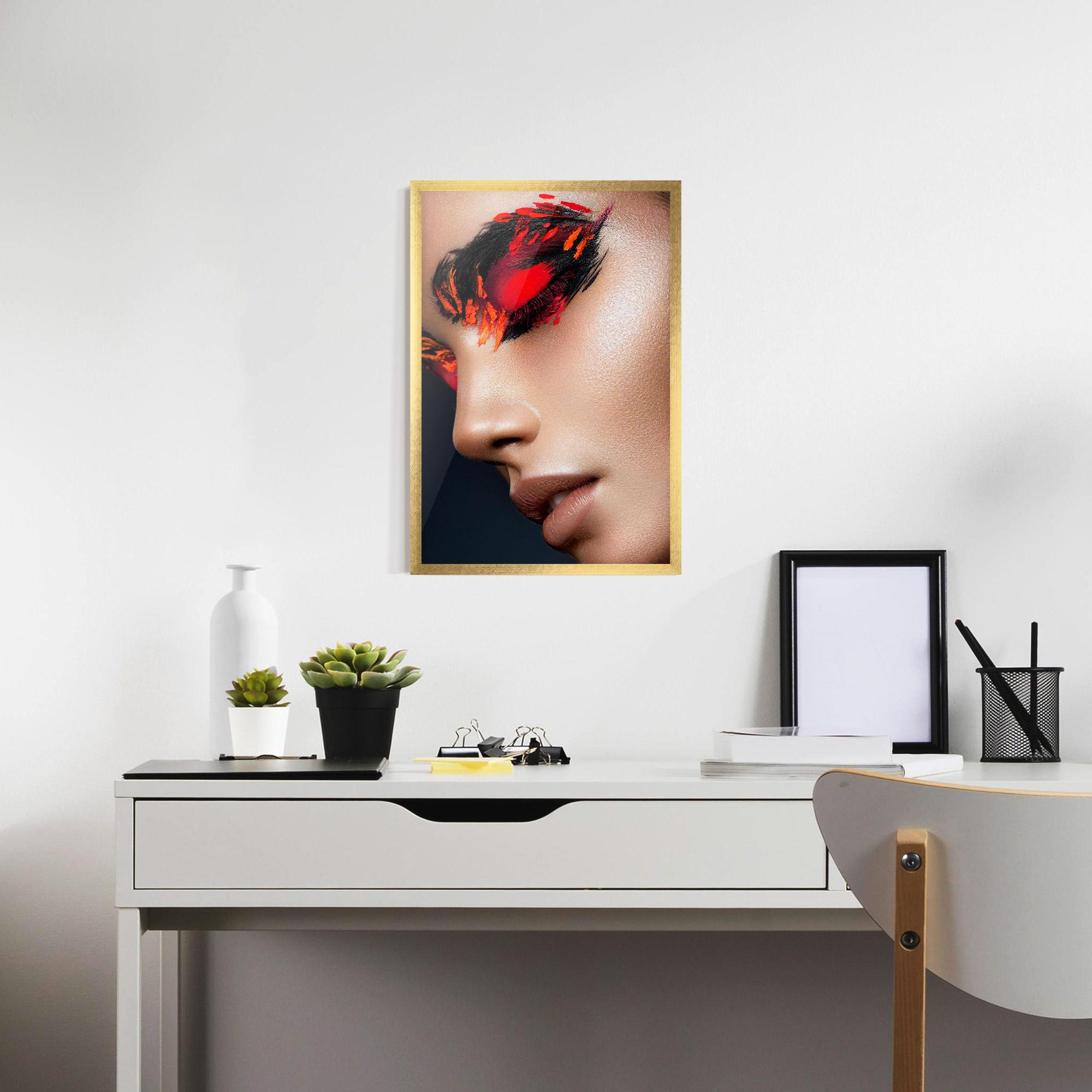 Gerahmte Poster Fire Make Up mockup 7