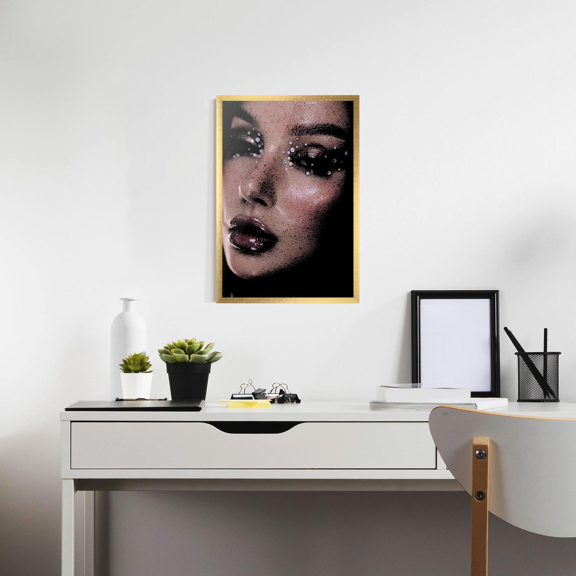 Gerahmte Poster Pretty Crystal Makeup mockup 7