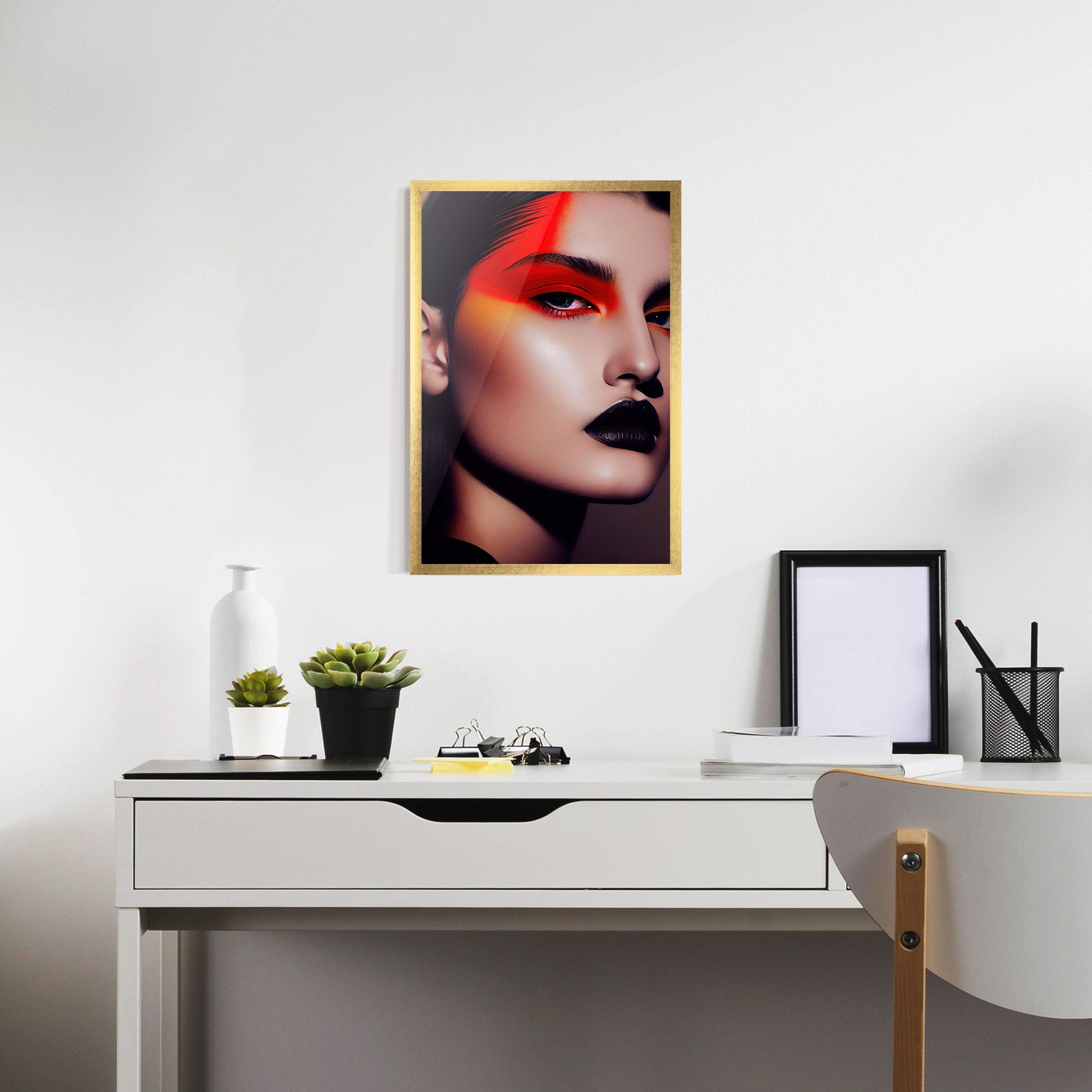 Strong Red Makeup mockup 7