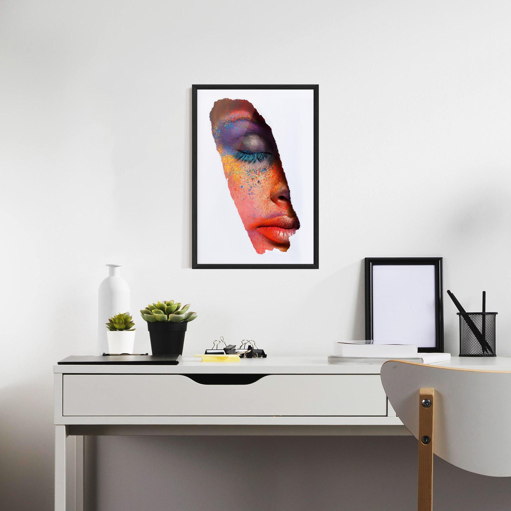 Gerahmte Poster Blue Eyelashes mockup 7