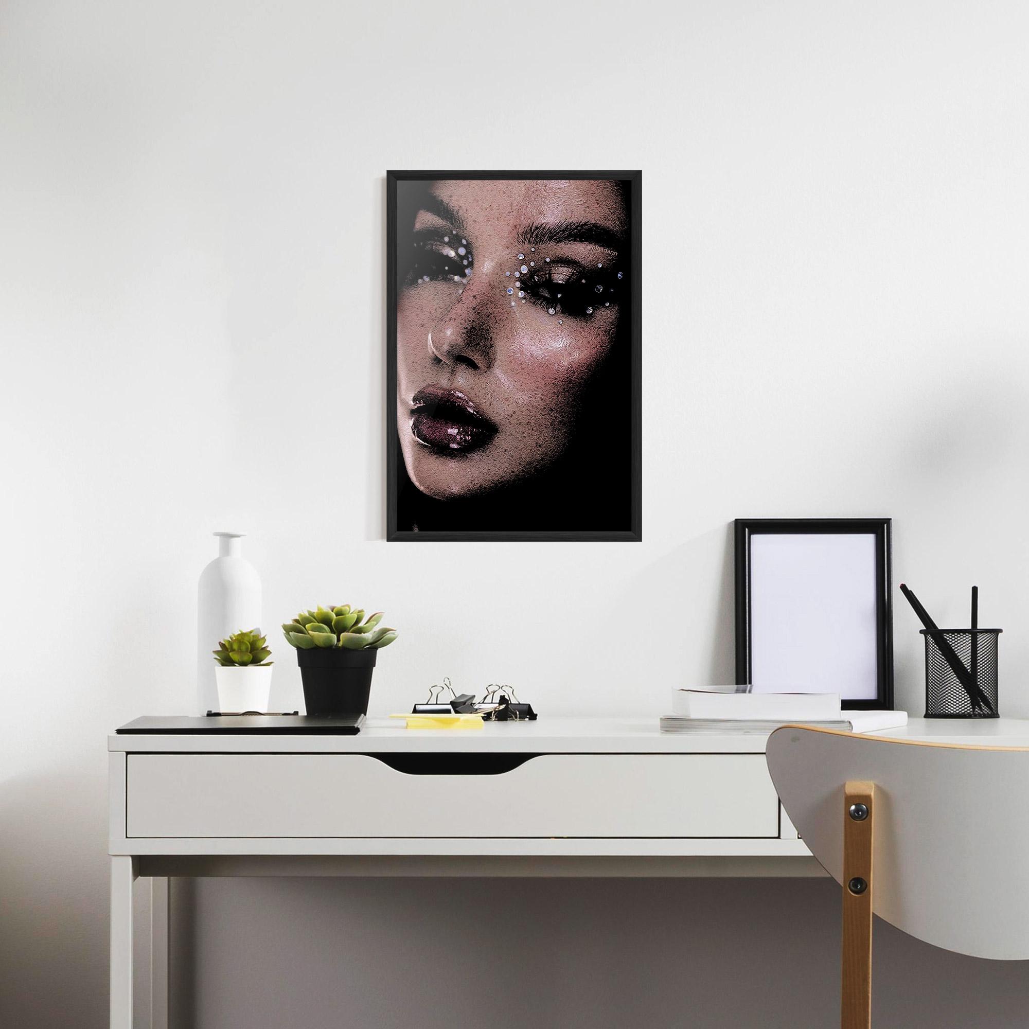 Gerahmte Poster Pretty Crystal Makeup mockup 7