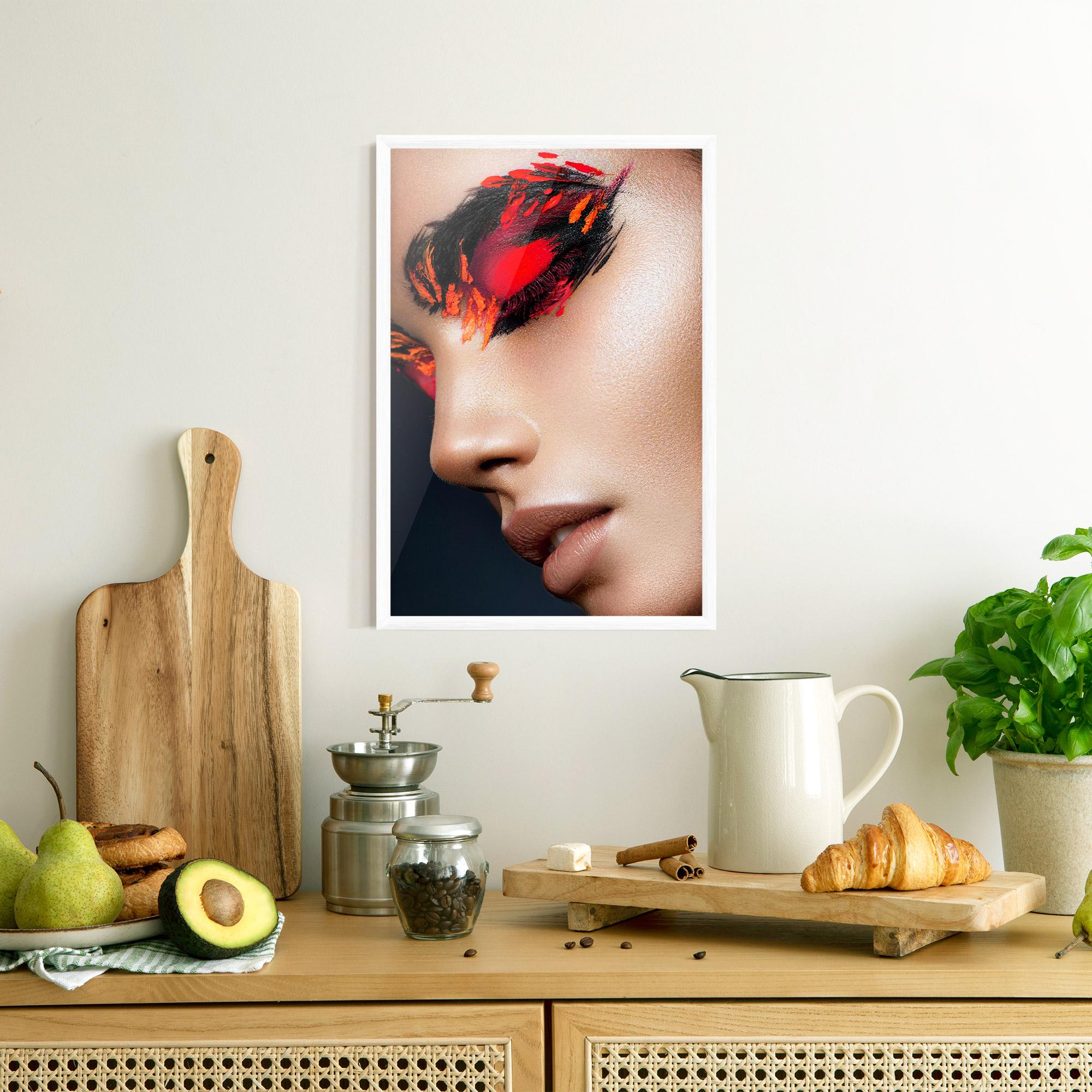 Gerahmte Poster Fire Make Up mockup 8