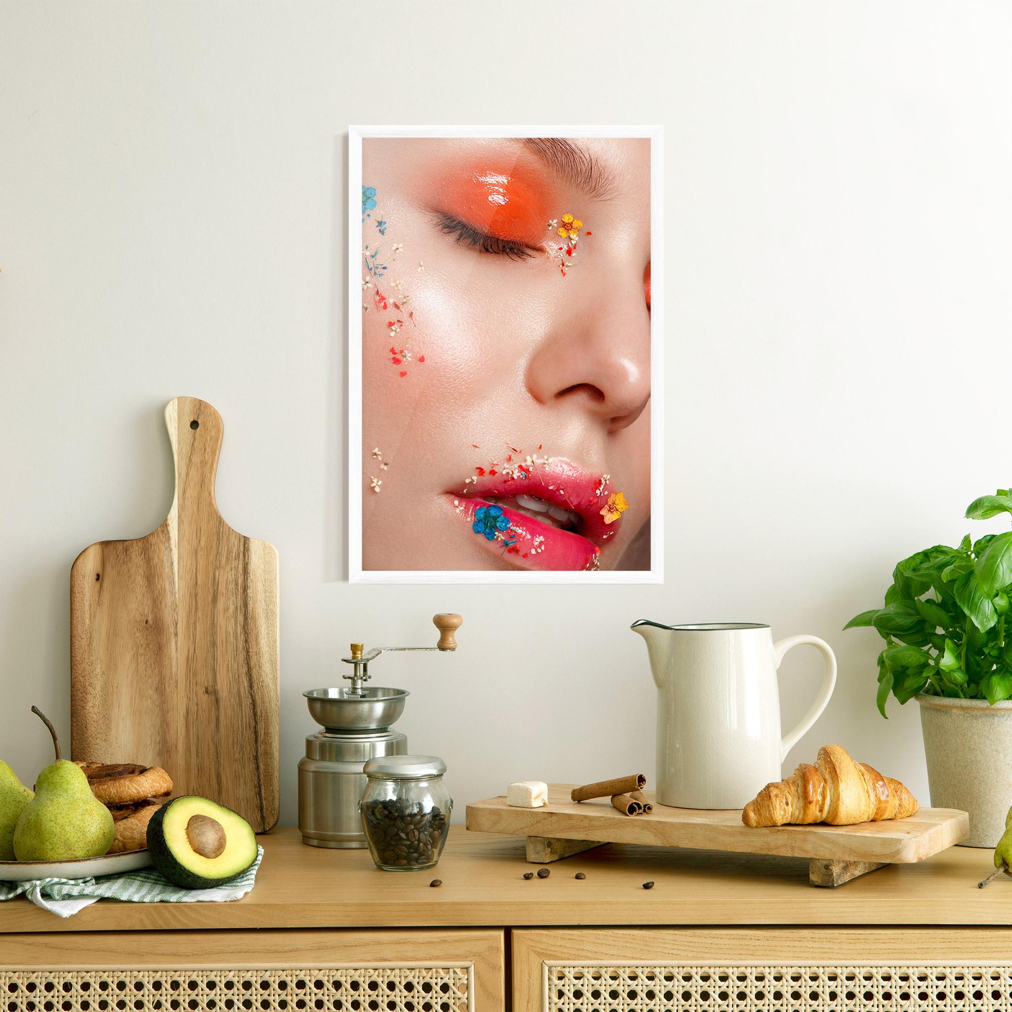 Gerahmte Poster Pretty Orange Make Up mockup 8