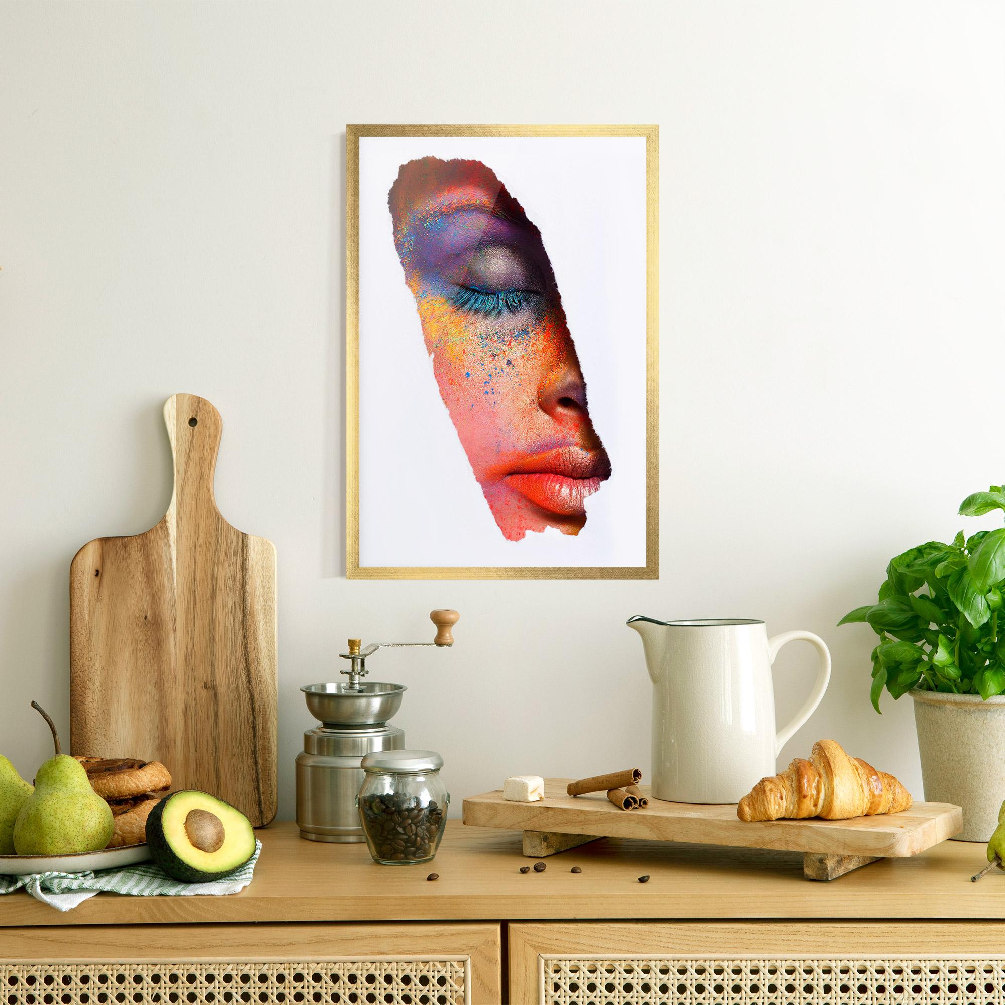 Gerahmte Poster Blue Eyelashes mockup 8