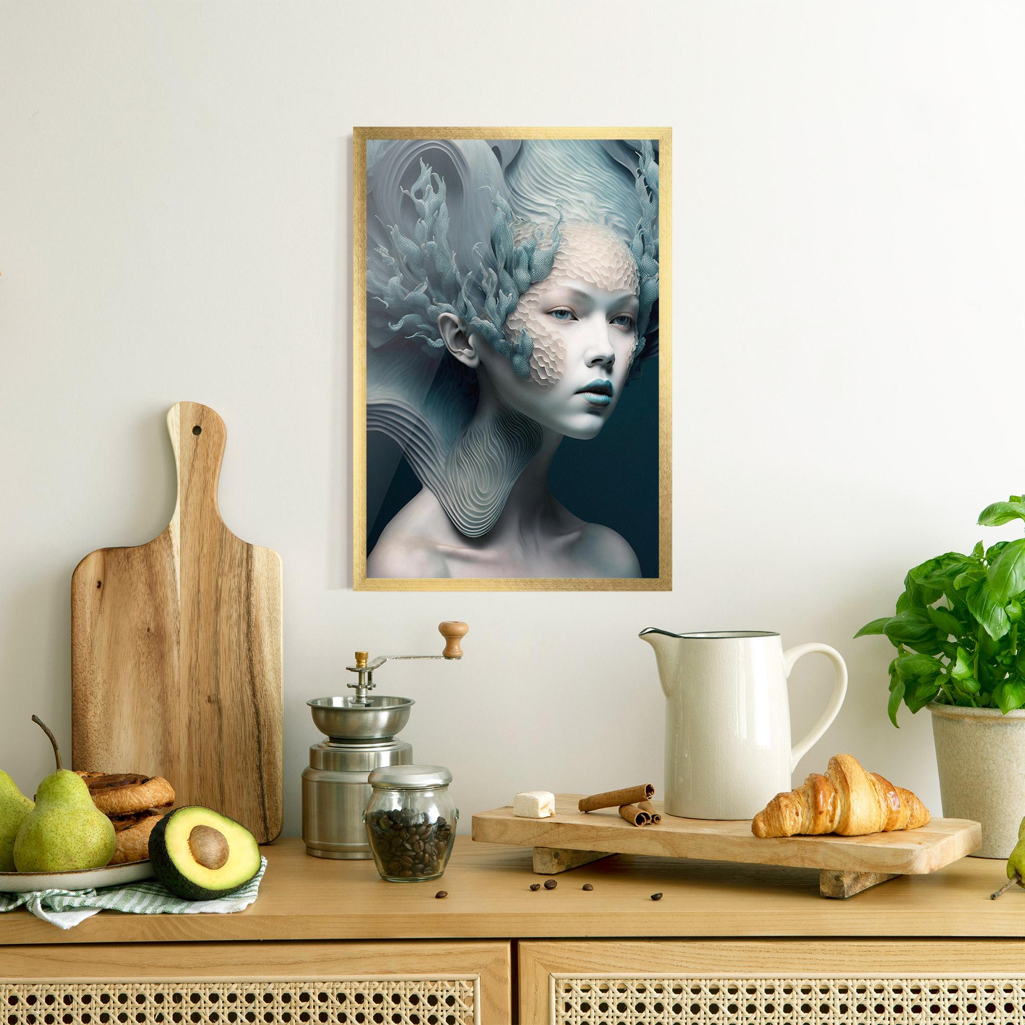 Gerahmte Poster Mermaid Makeup mockup 8