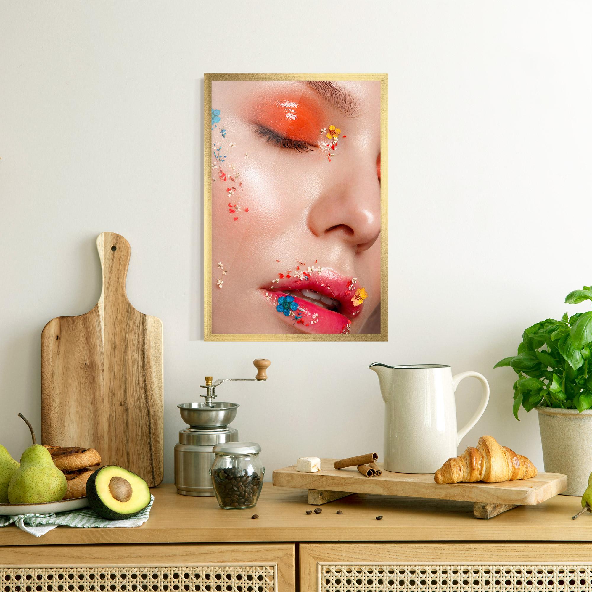 Gerahmte Poster Pretty Orange Make Up mockup 8