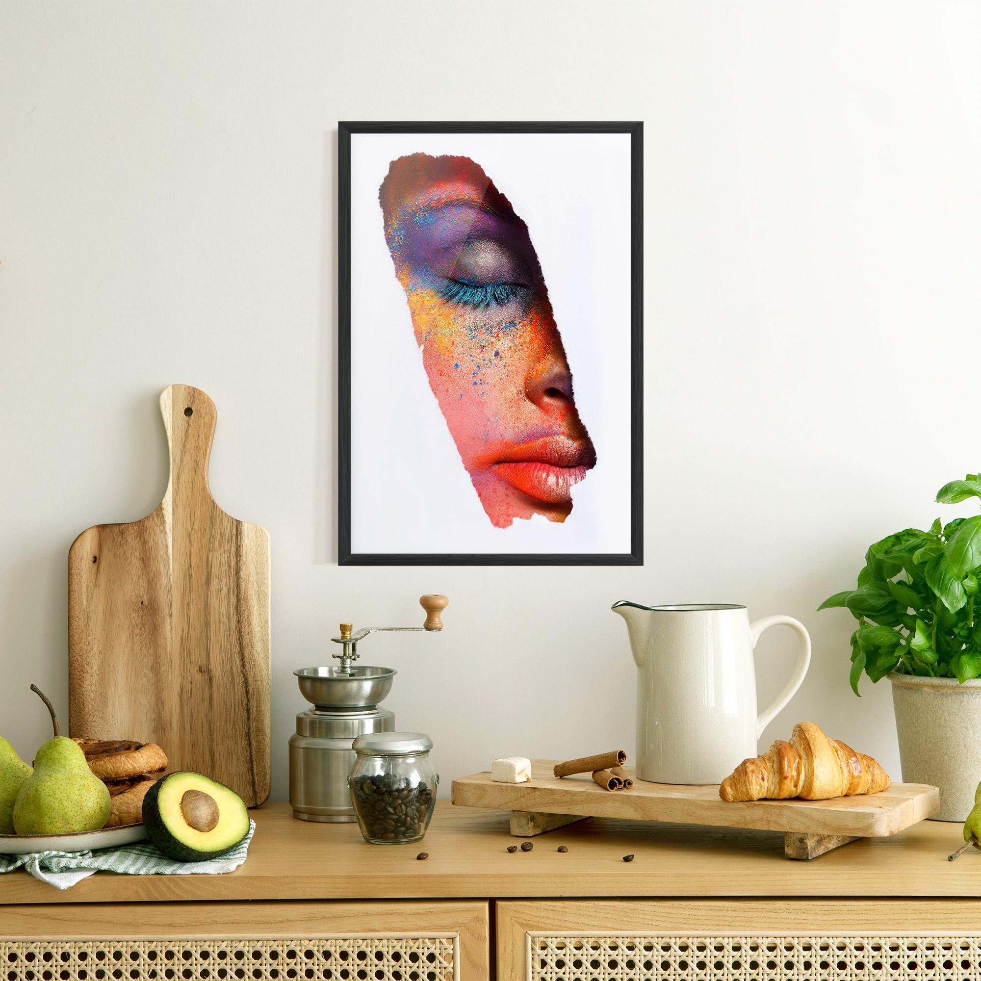 Gerahmte Poster Blue Eyelashes mockup 8