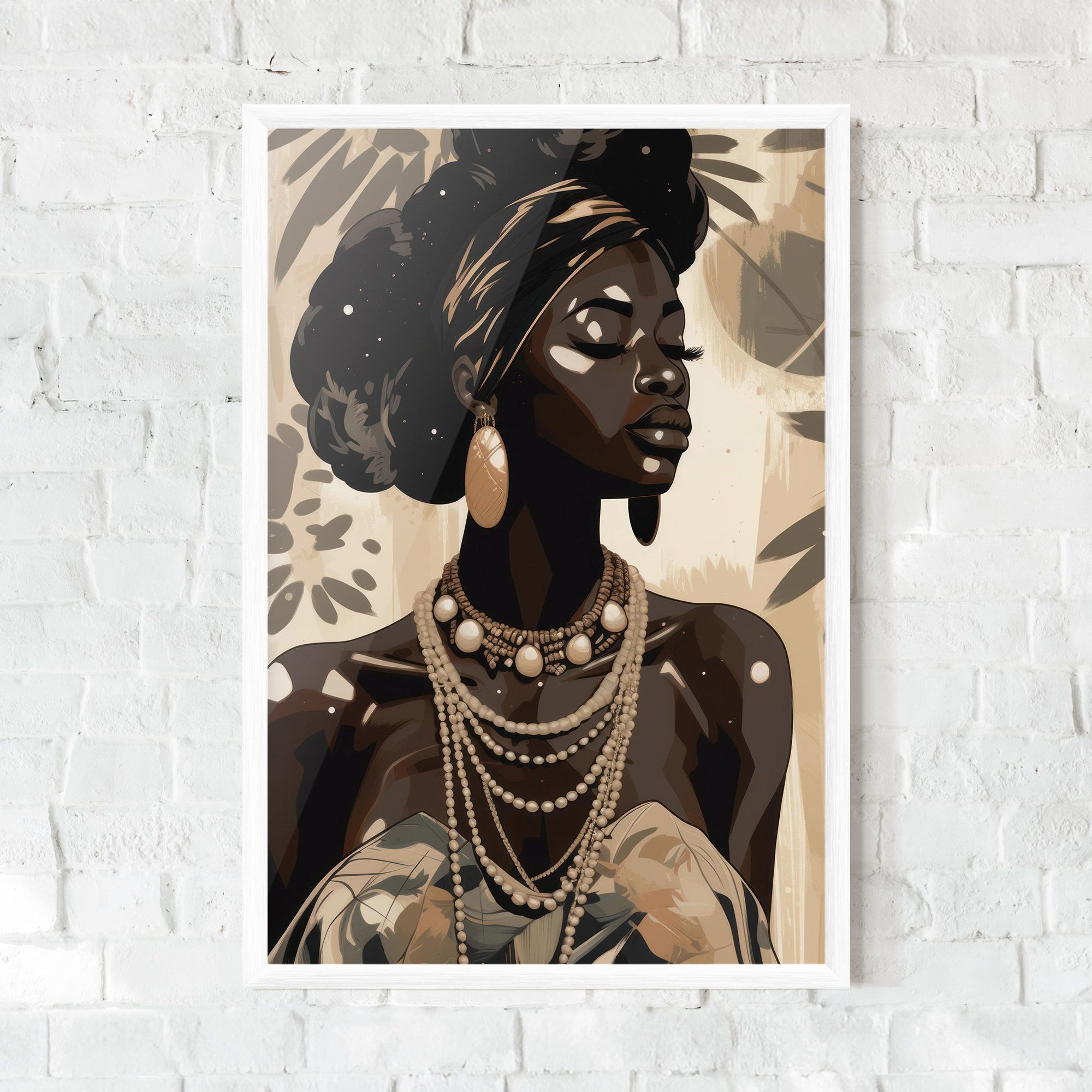 African Woman On Cream mockup 0