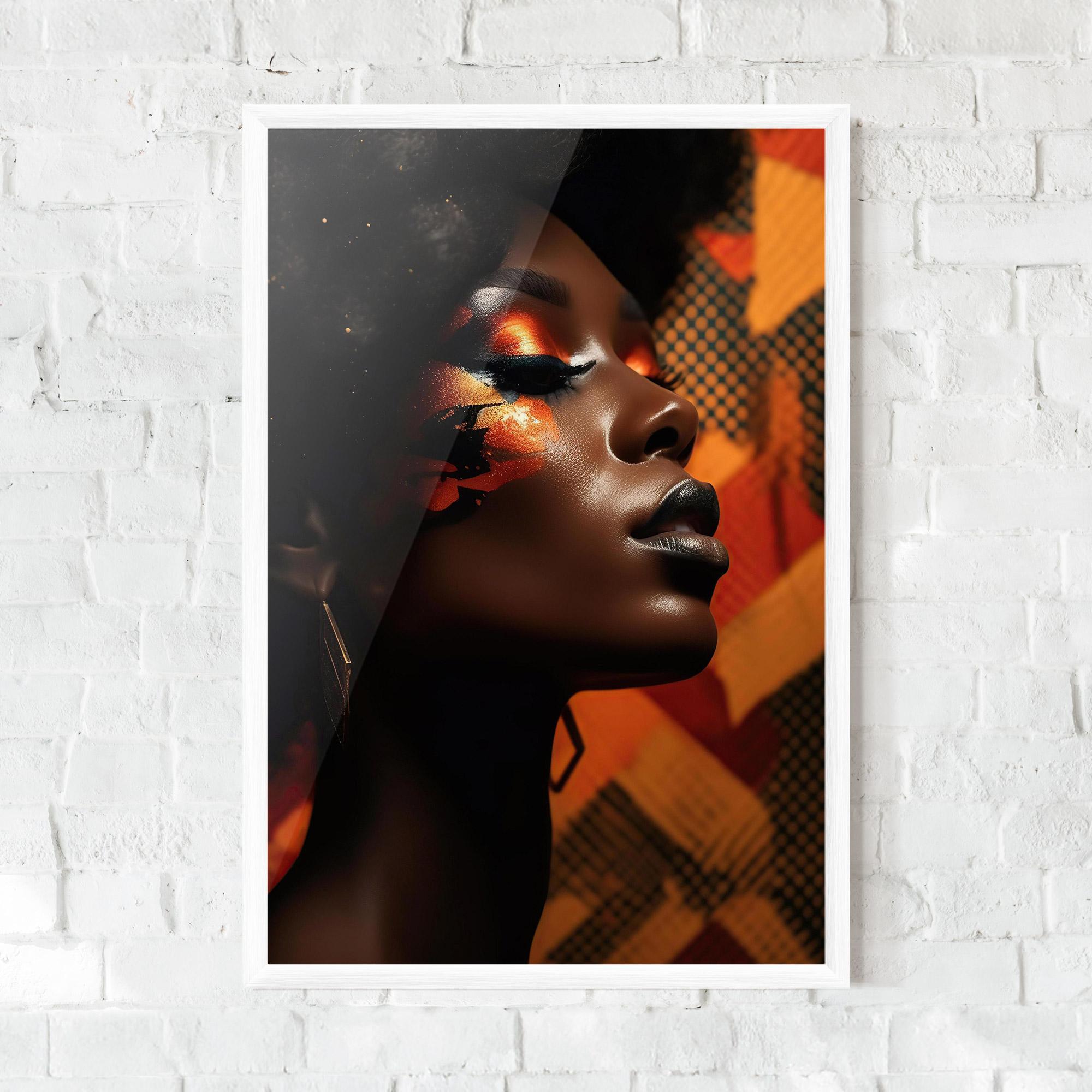 Gerahmte Poster Beautiful Orange Makeup mockup 0