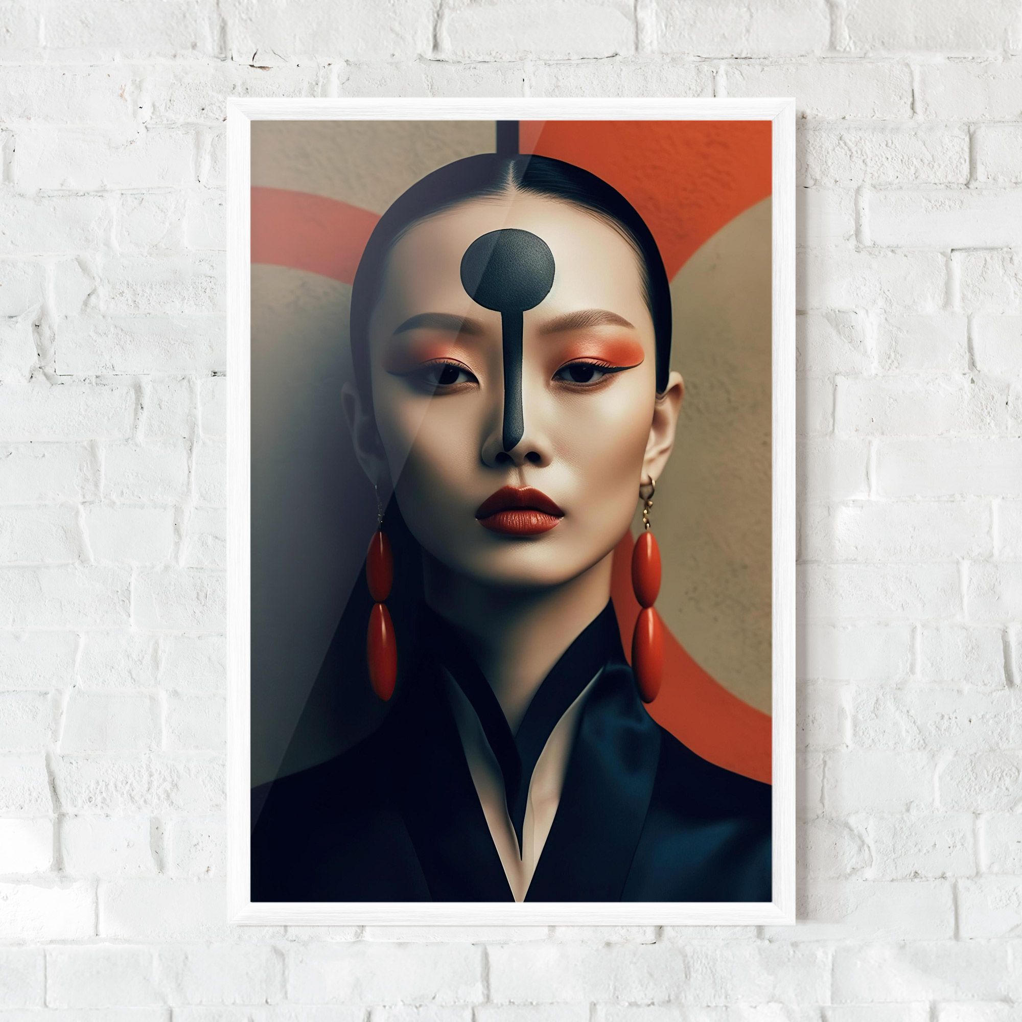 Black Circle Asian Woman mockup 0