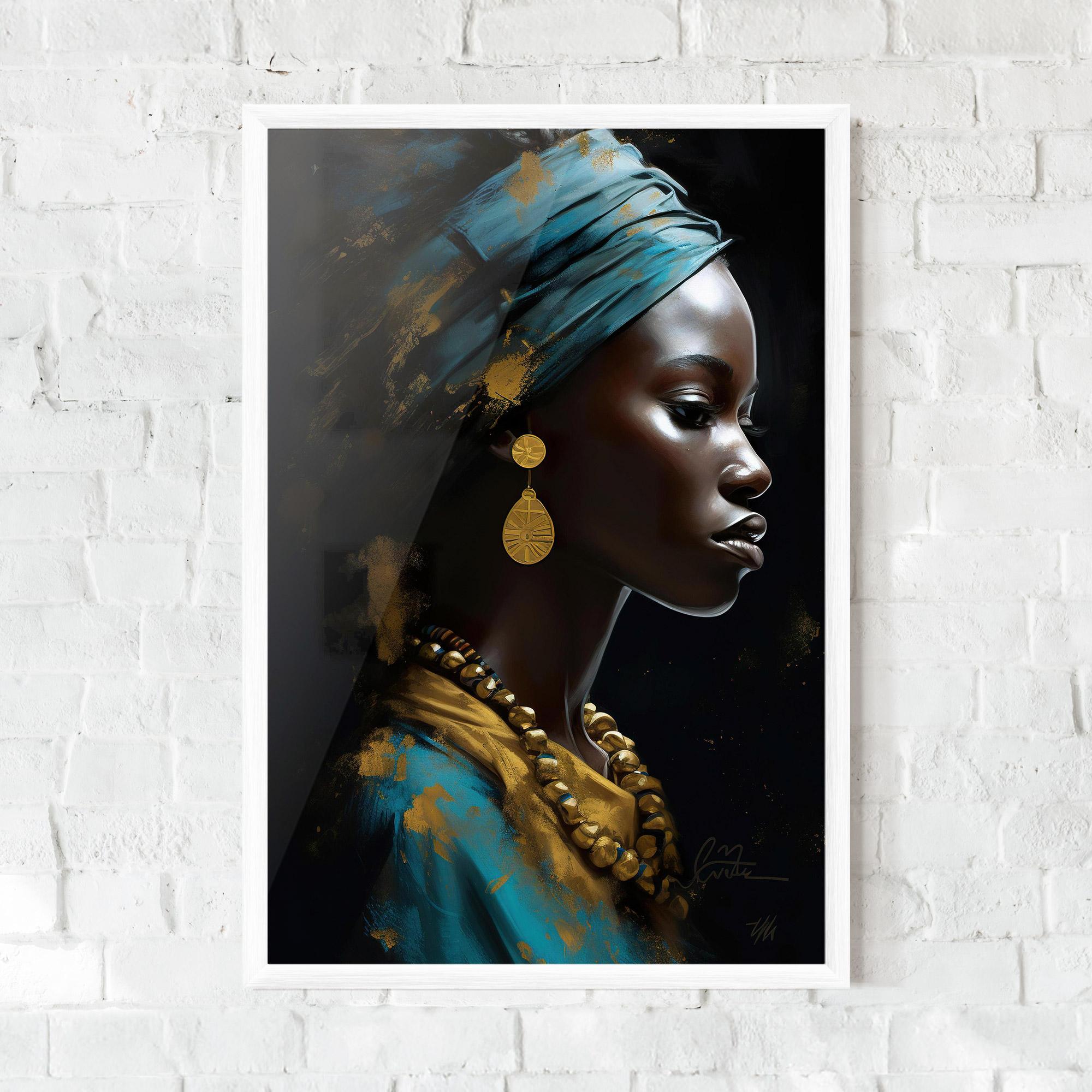 Gerahmte Poster Blue Turban mockup 0