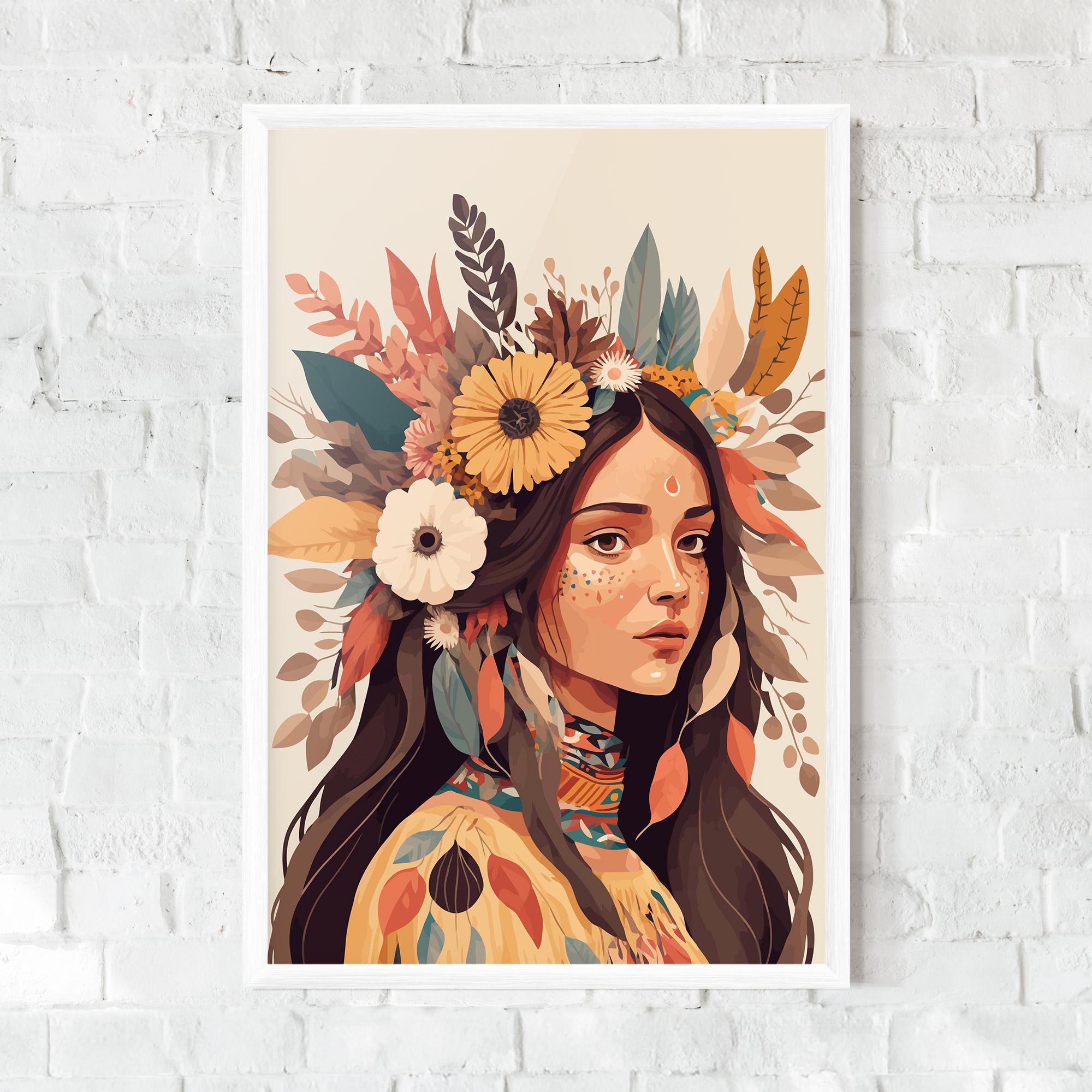 Gerahmte Poster Boho Girl mockup 0