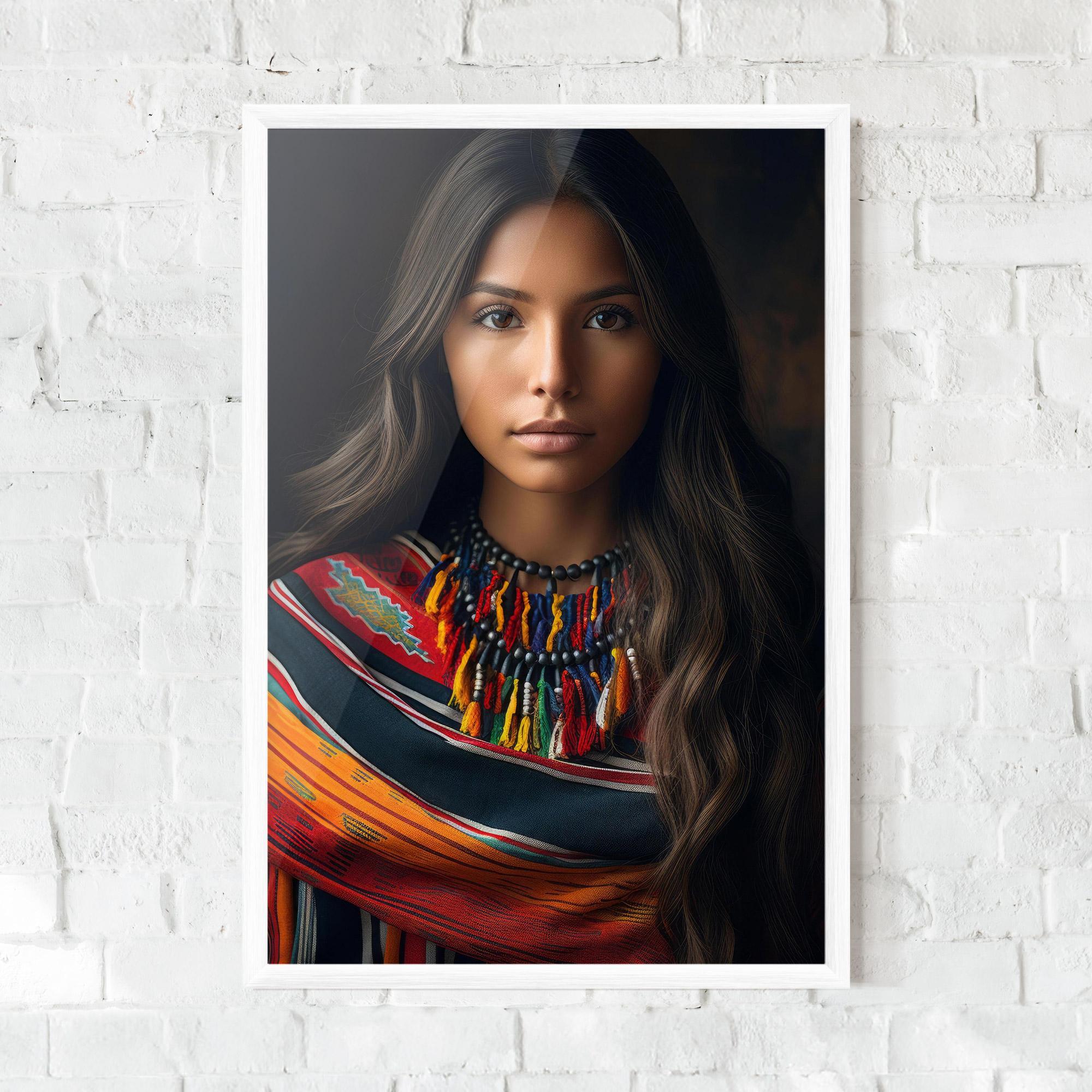 Gerahmte Poster Colorful Scarf mockup 0