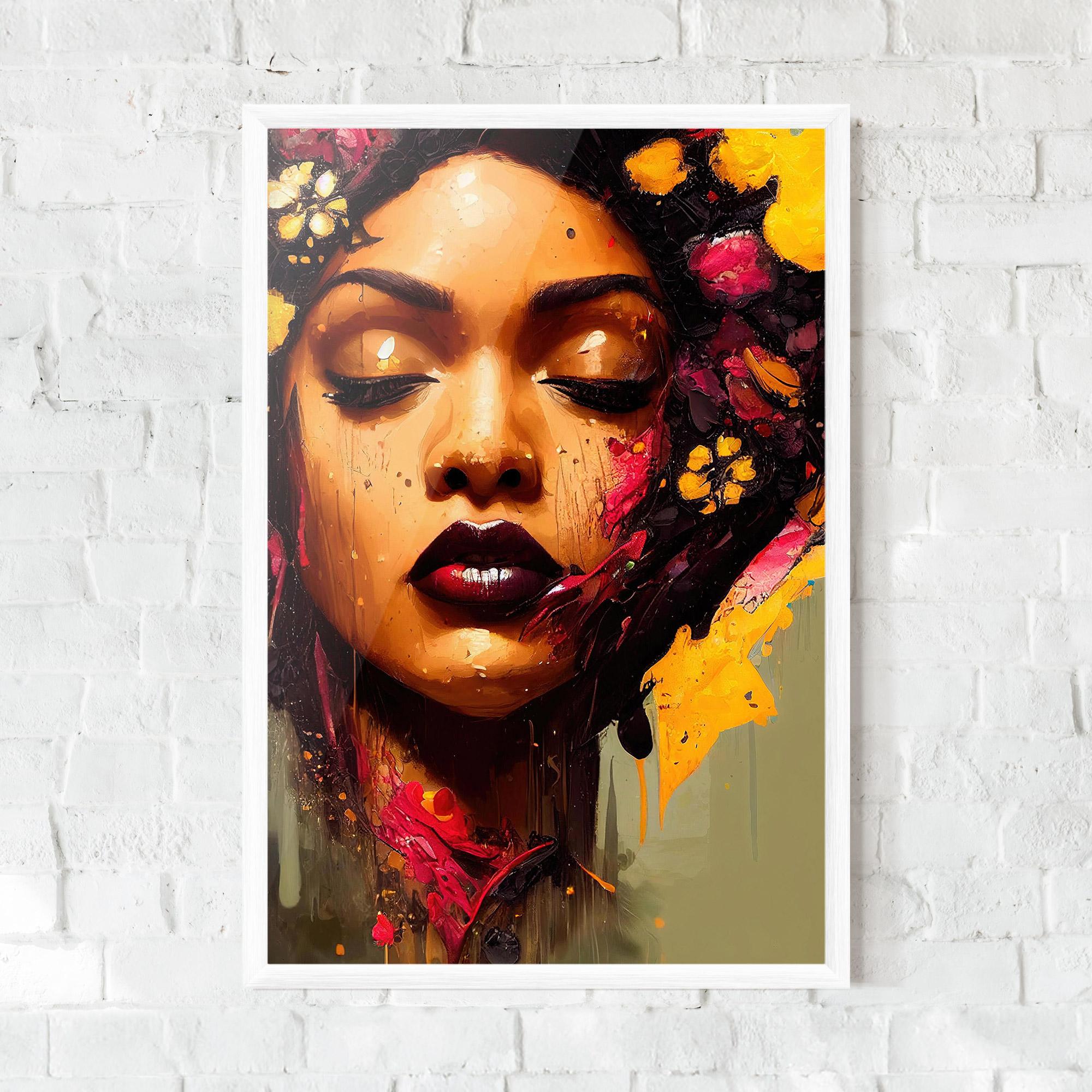 Gerahmte Poster Ebony Woman mockup 0