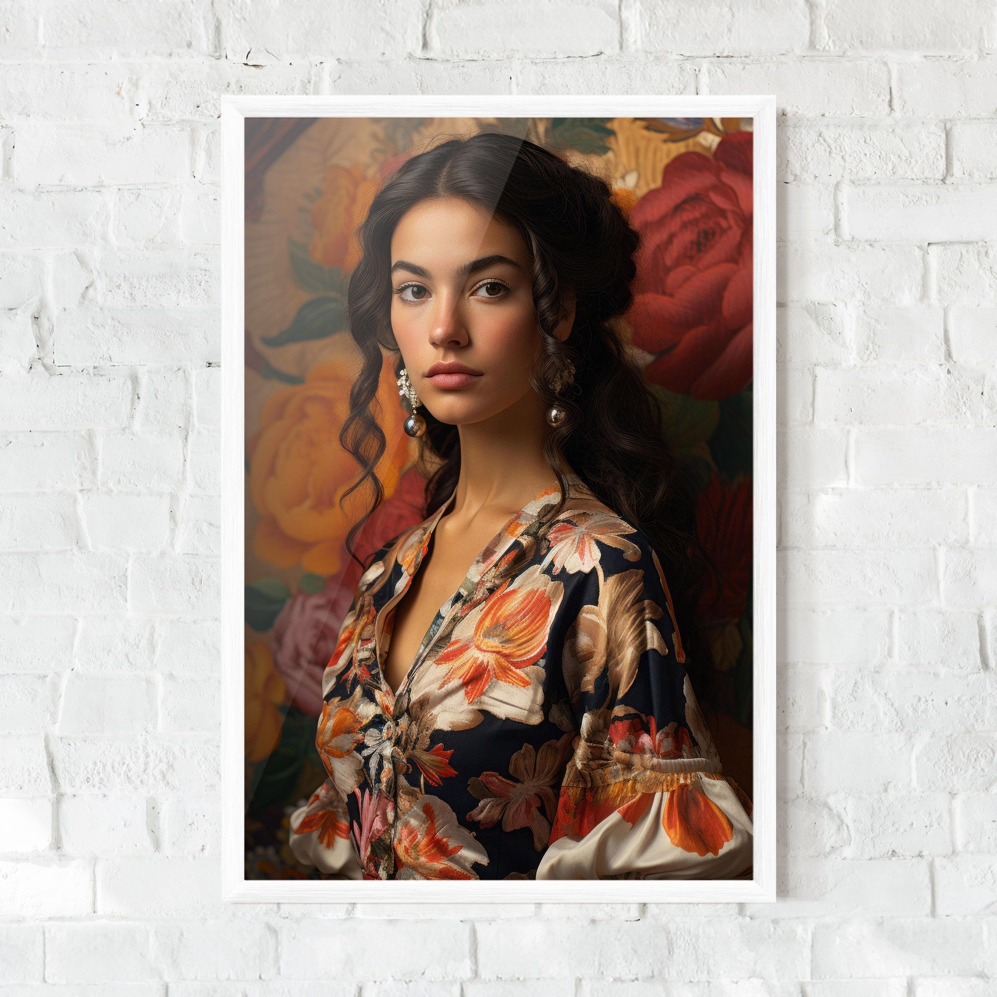 Floral Dress Lady mockup 0