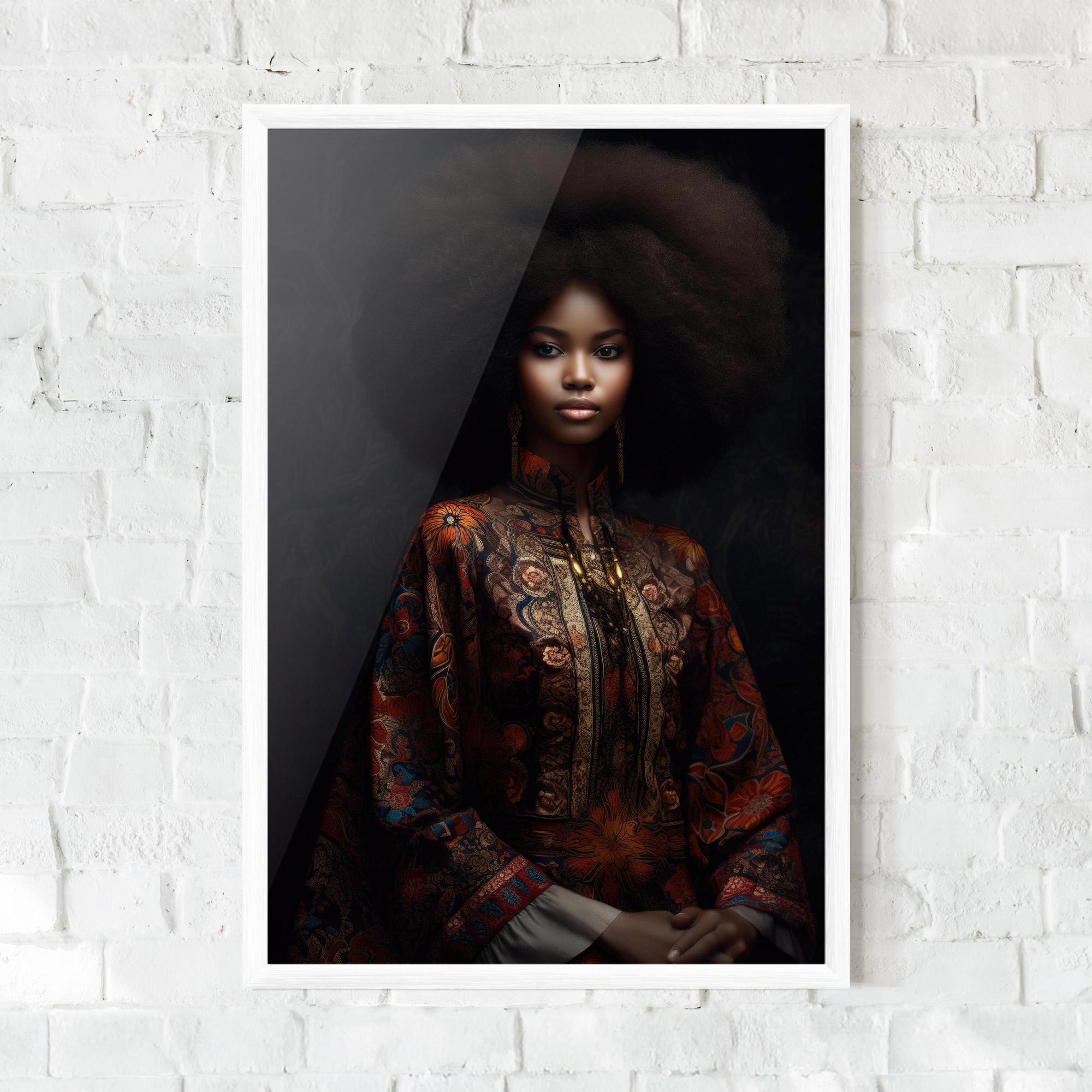 Gerahmte Poster Large Afro Head mockup 0