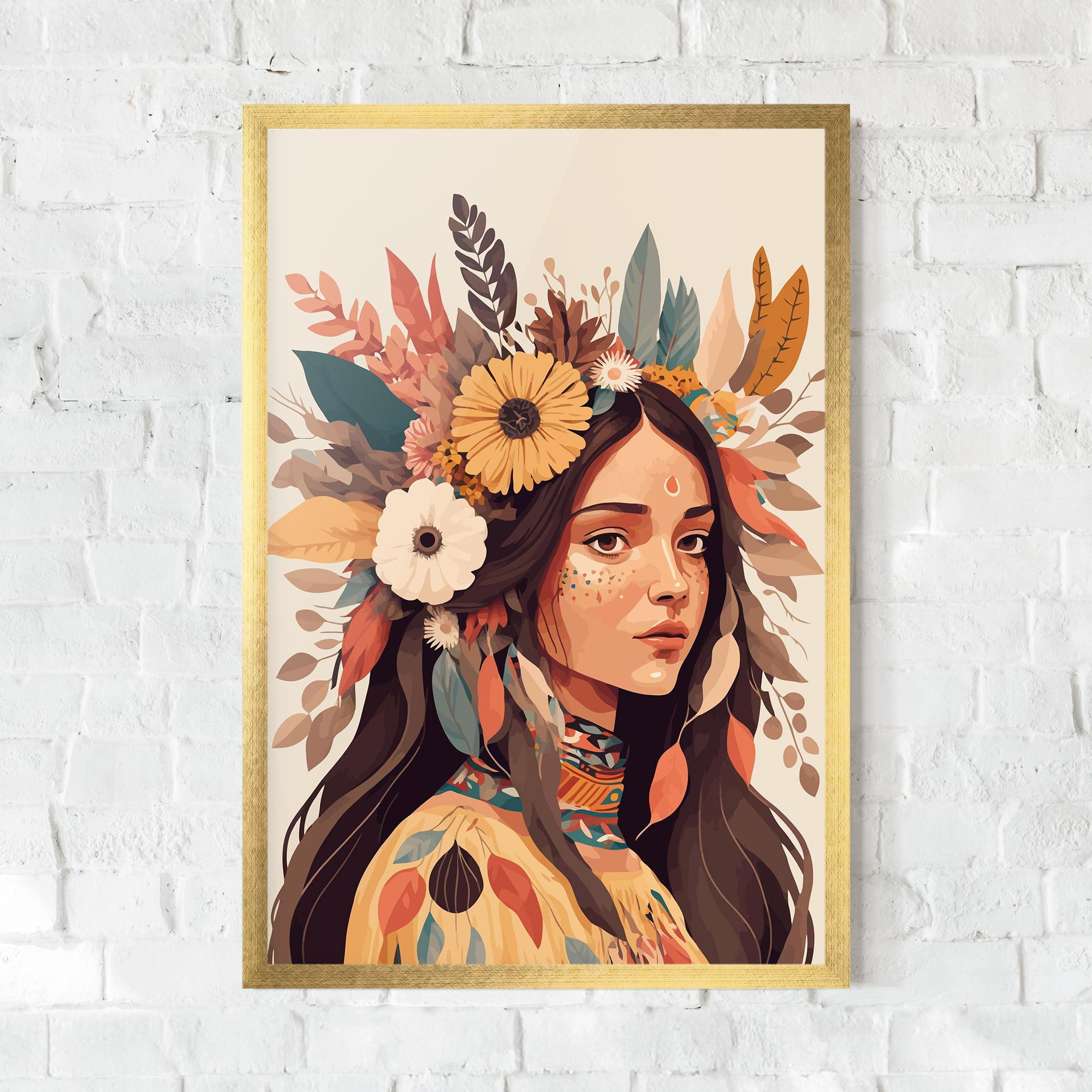 Gerahmte Poster Boho Girl mockup 0