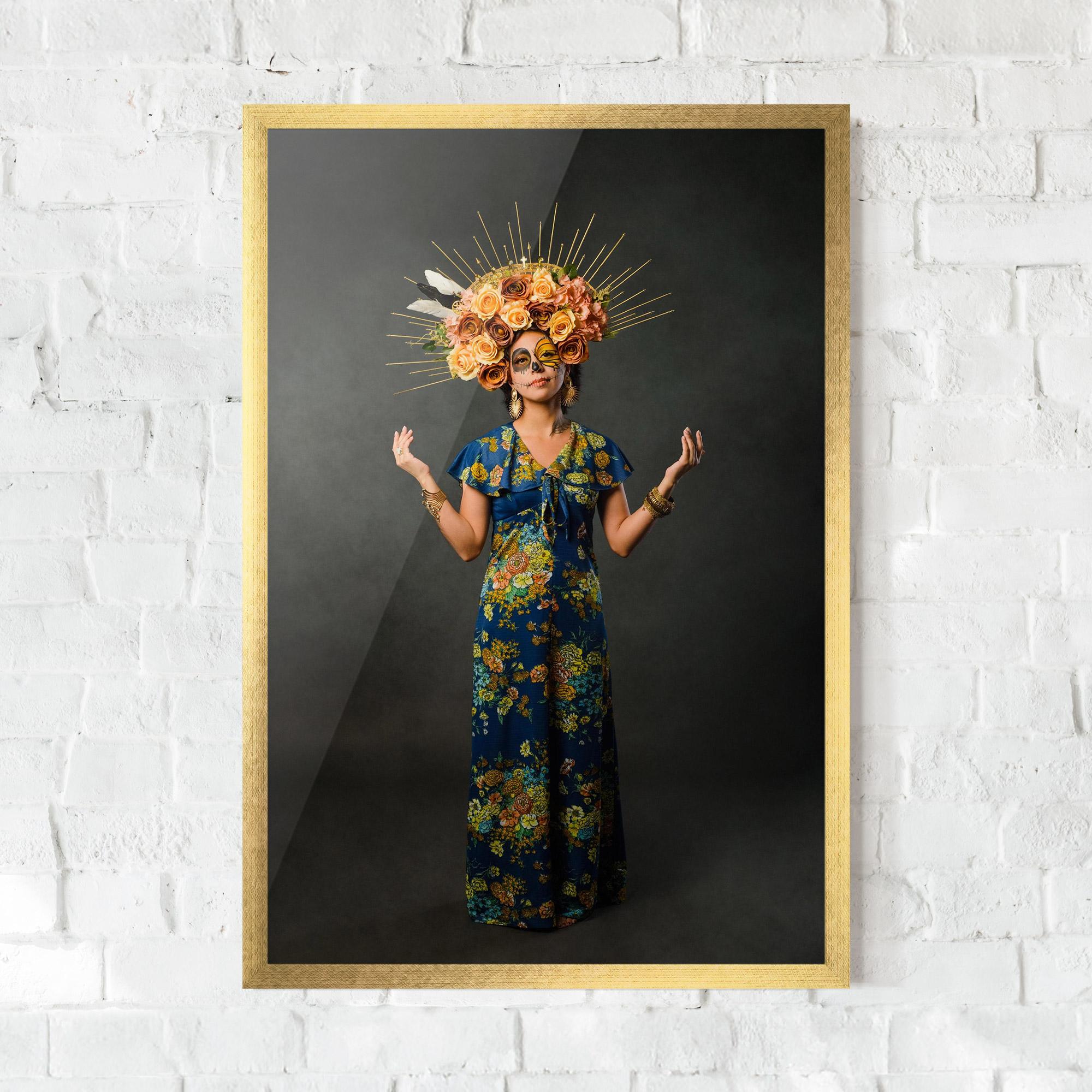 Gerahmte Poster Sugar Skull Makeup mockup 0