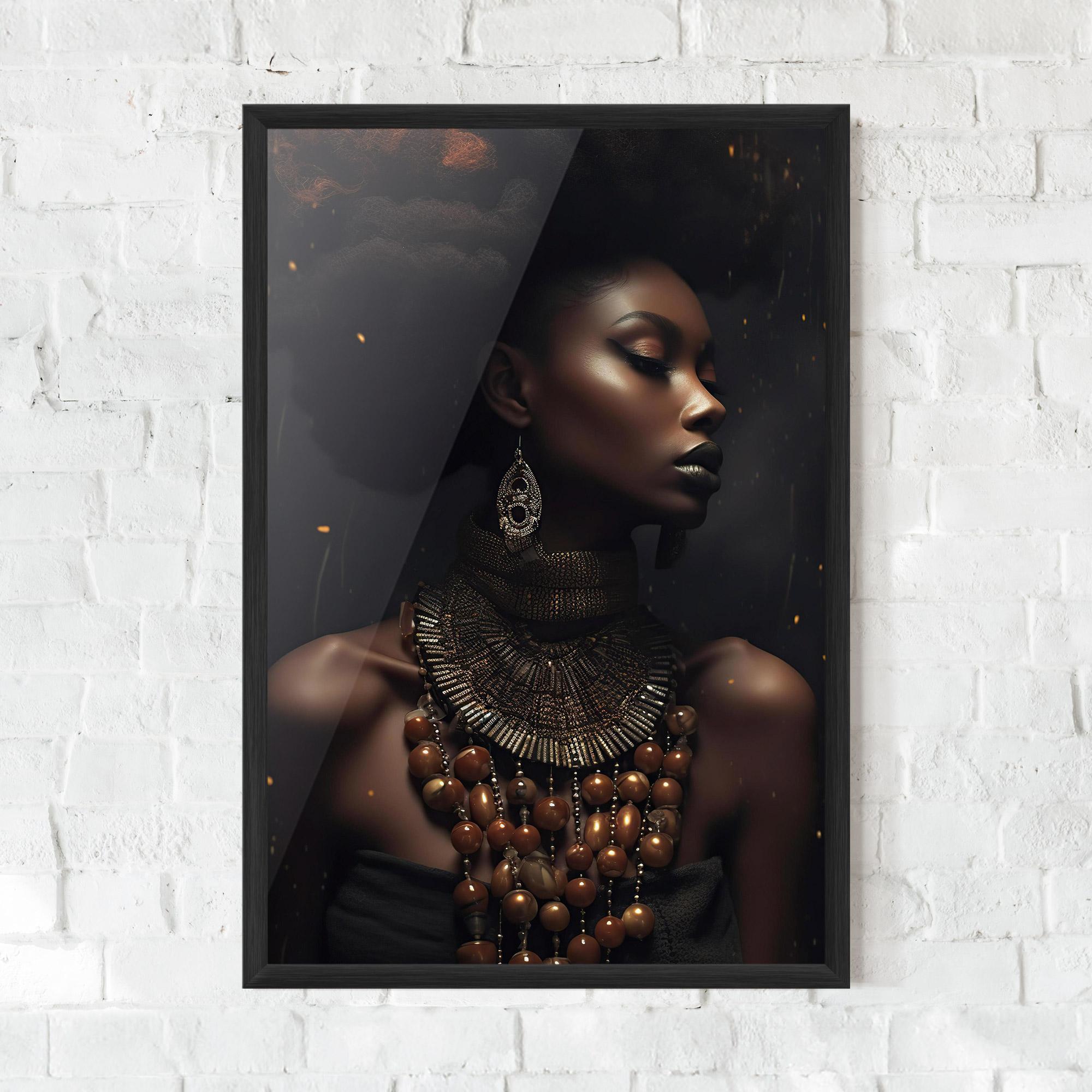 Gerahmte Poster African Orange Necklace mockup 0