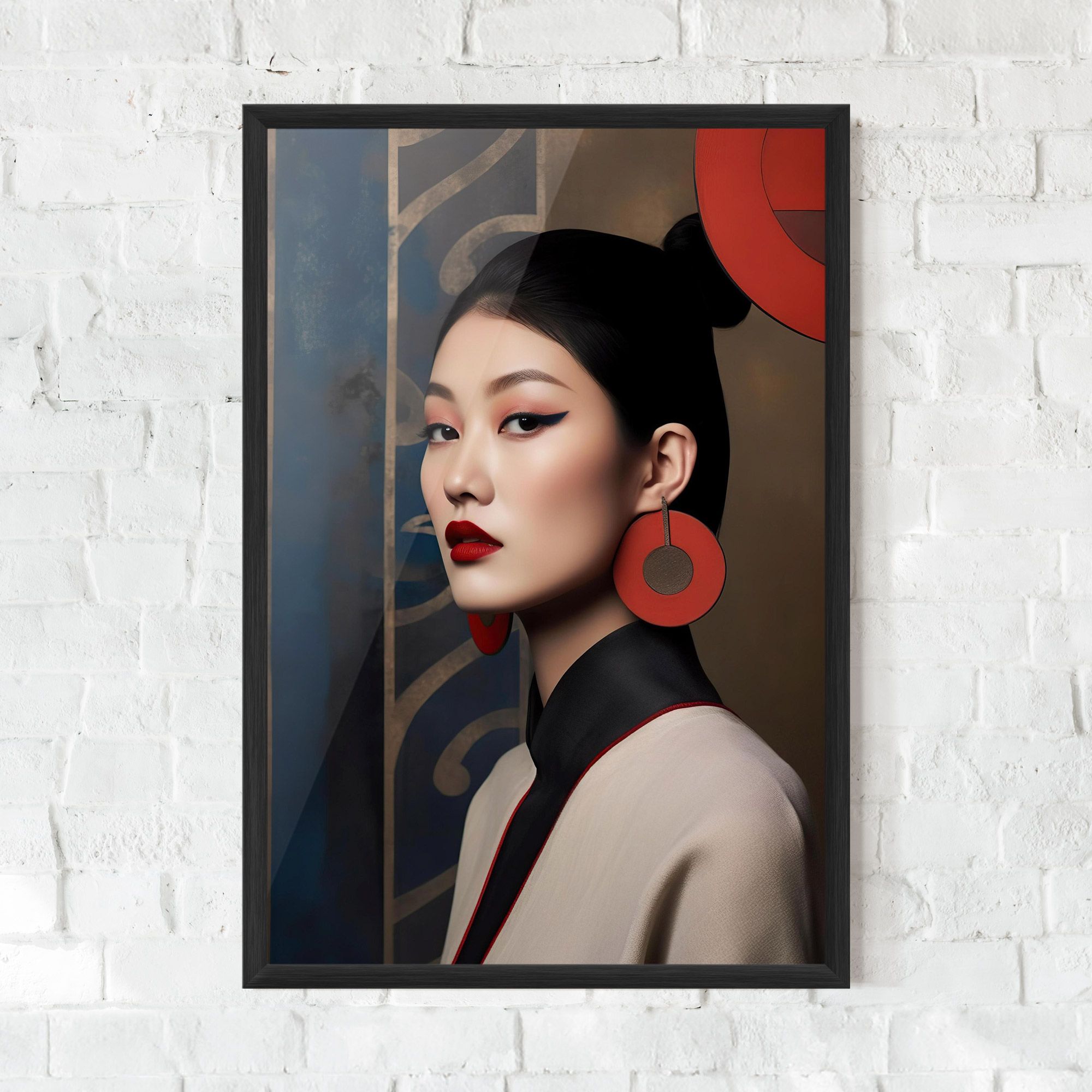 Asian Big Earrings mockup 0