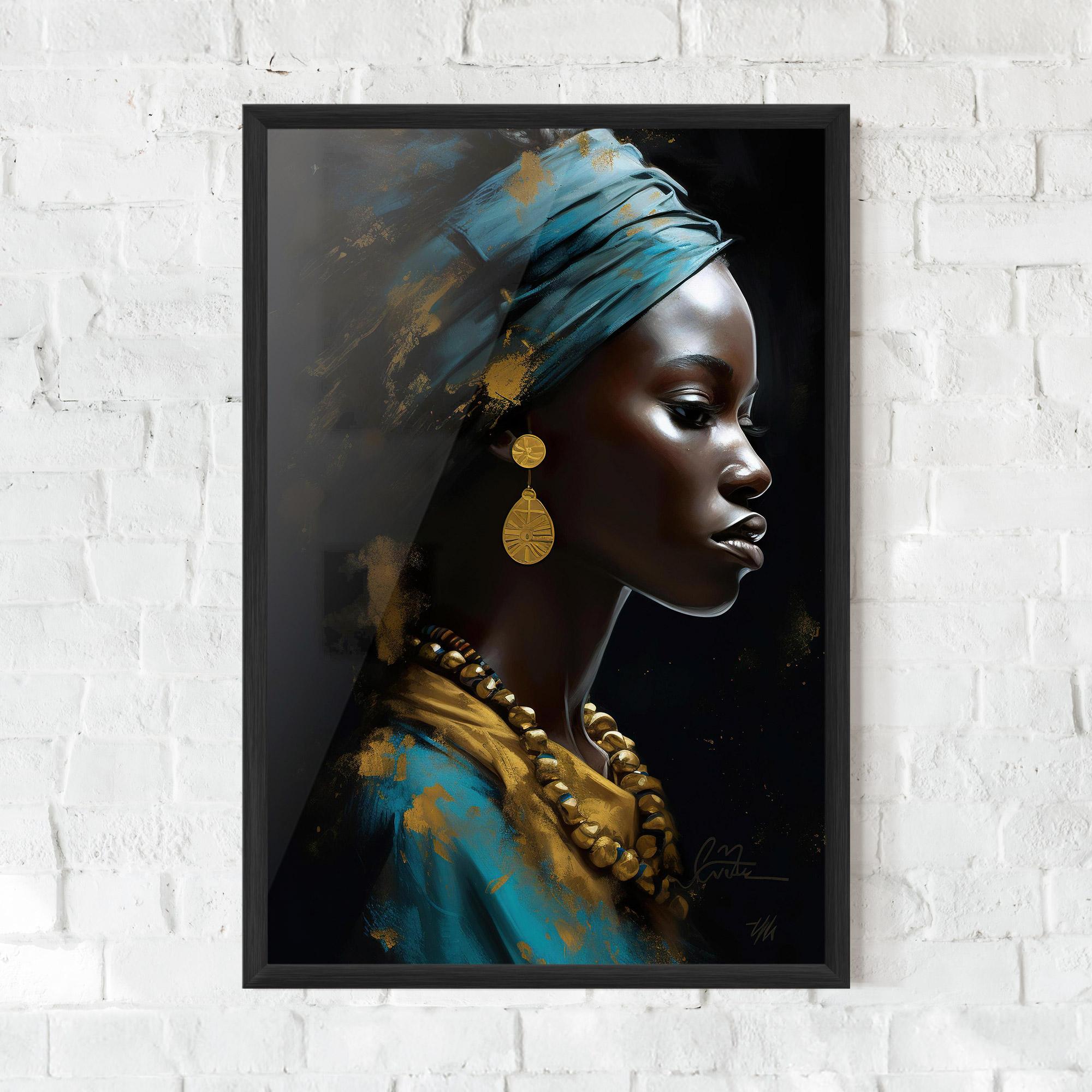 Gerahmte Poster Blue Turban mockup 0