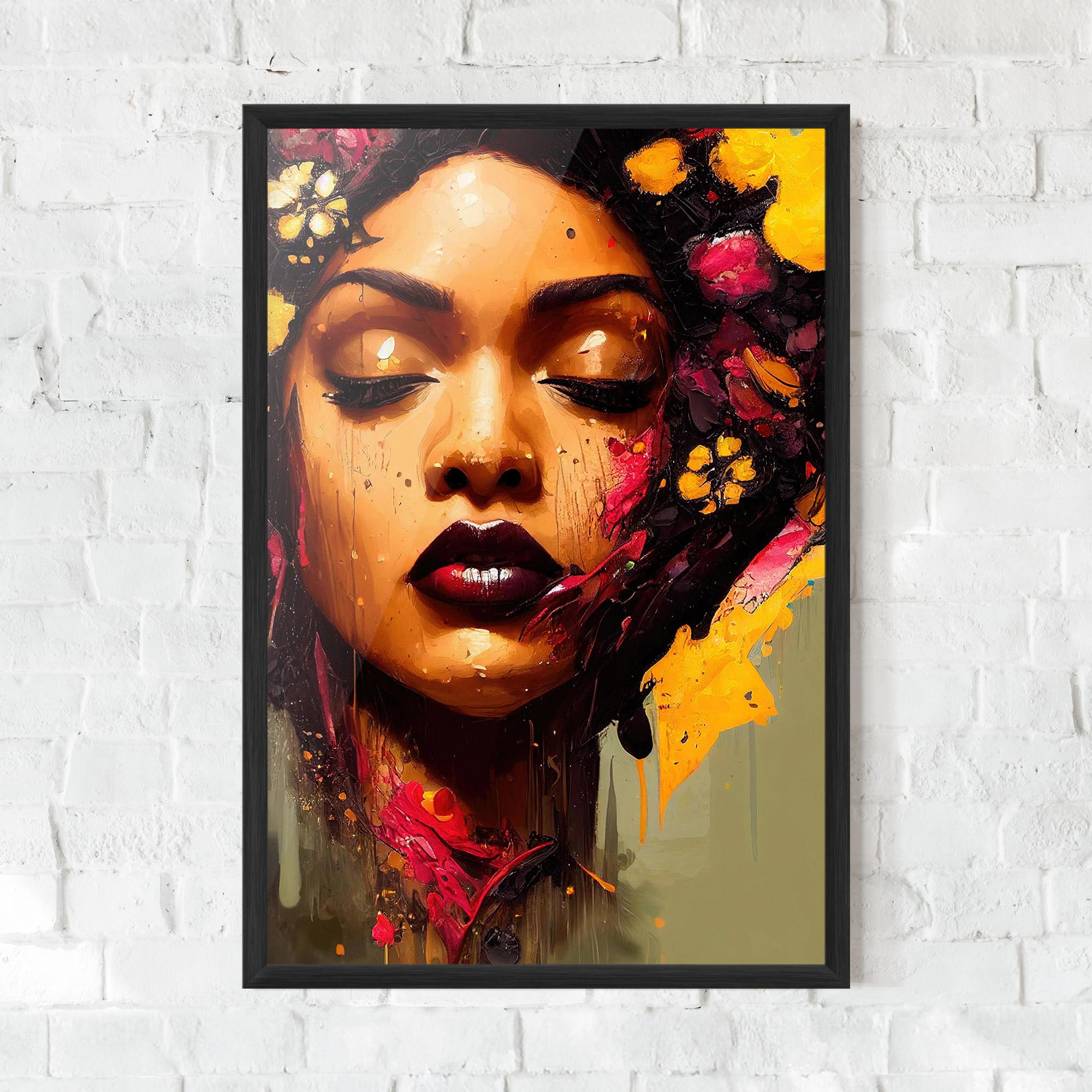Gerahmte Poster Ebony Woman mockup 0