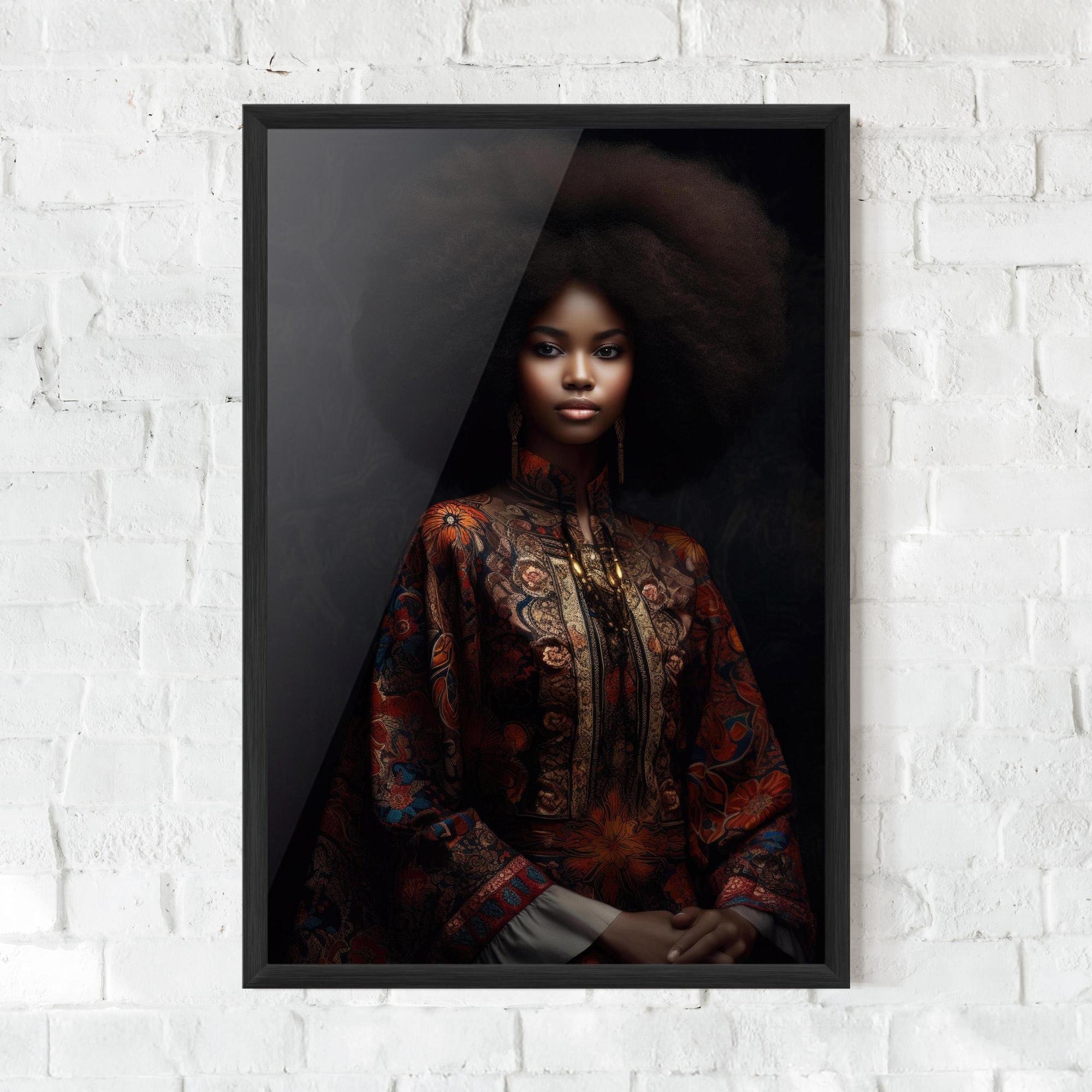 Gerahmte Poster Large Afro Head mockup 0