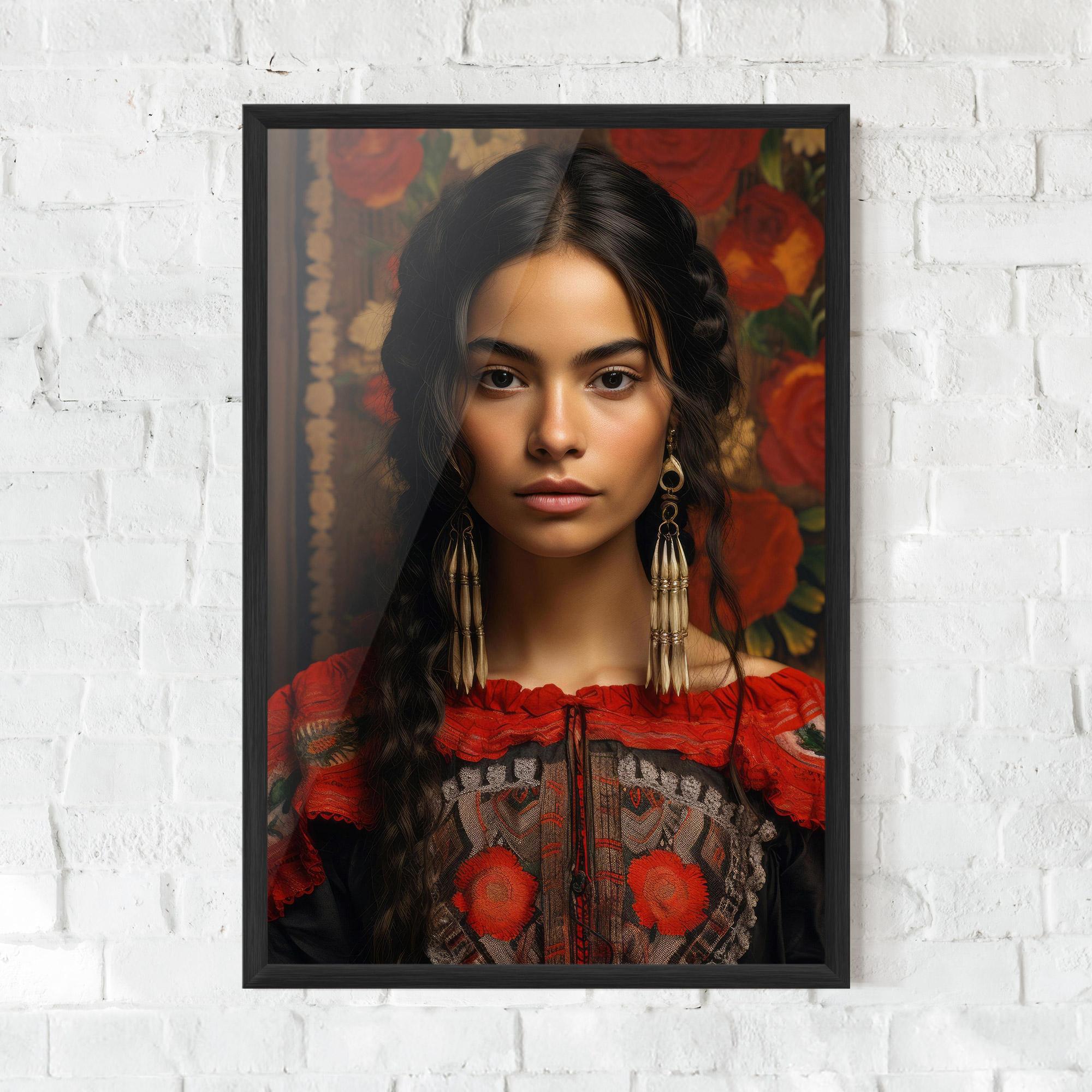 Gerahmte Poster Mexican Traditional Dress mockup 0