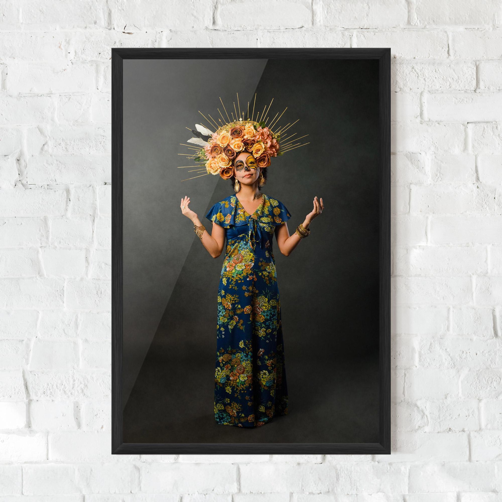 Gerahmte Poster Sugar Skull Makeup mockup 0