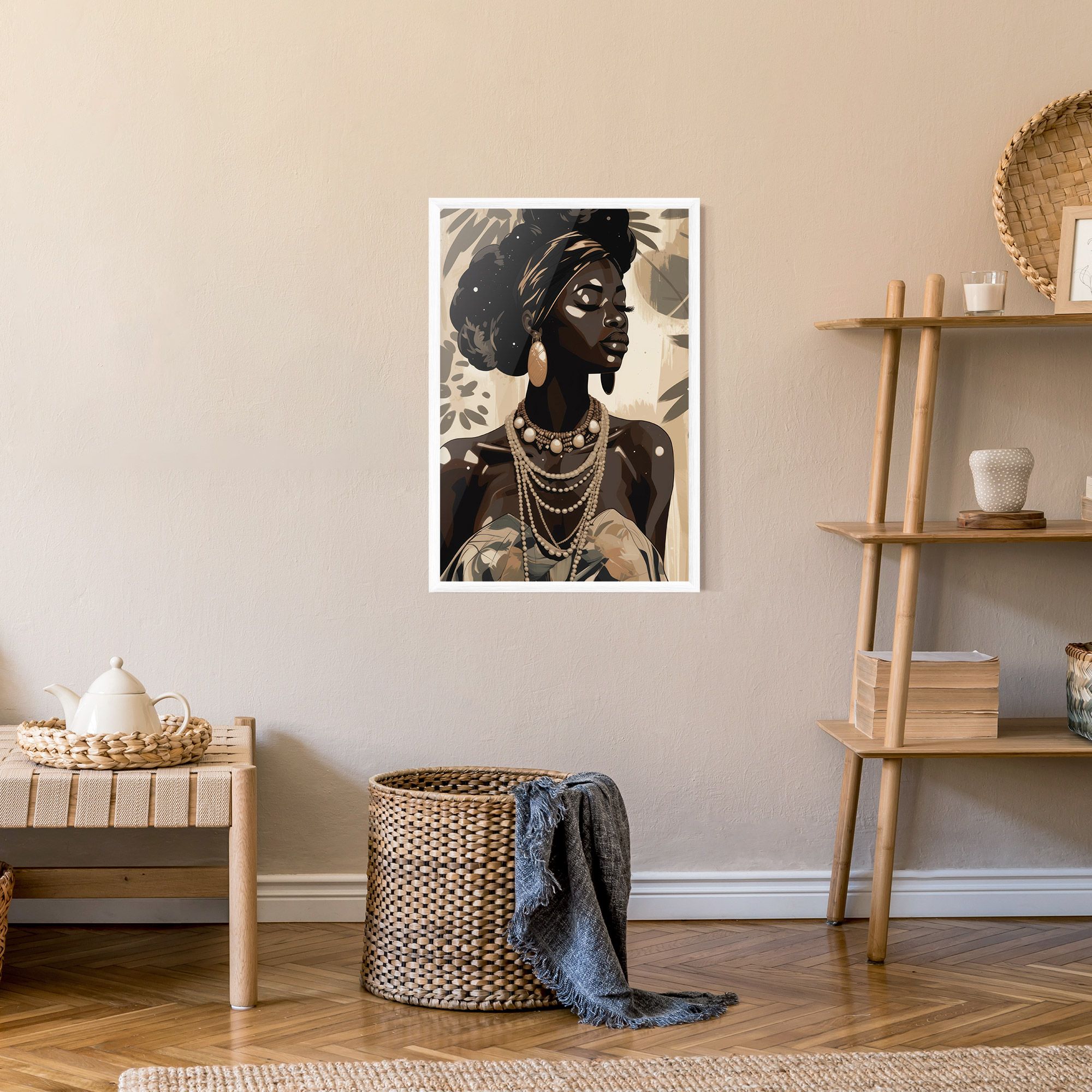 African Woman On Cream mockup 9